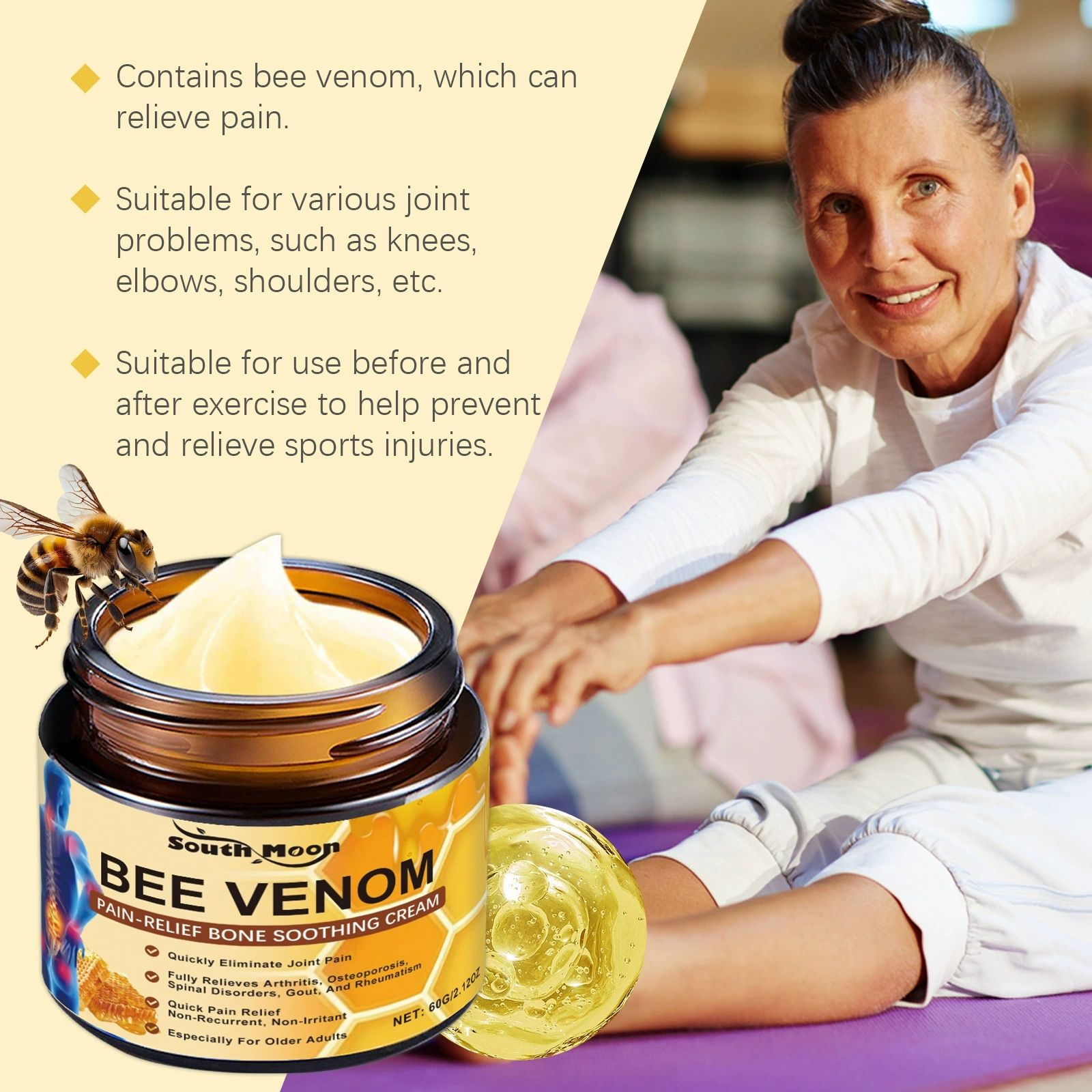 South Moon Bee Venom Pain-Relief Bone Soothing Cream – Arthritis & Joint Pain Relief_10