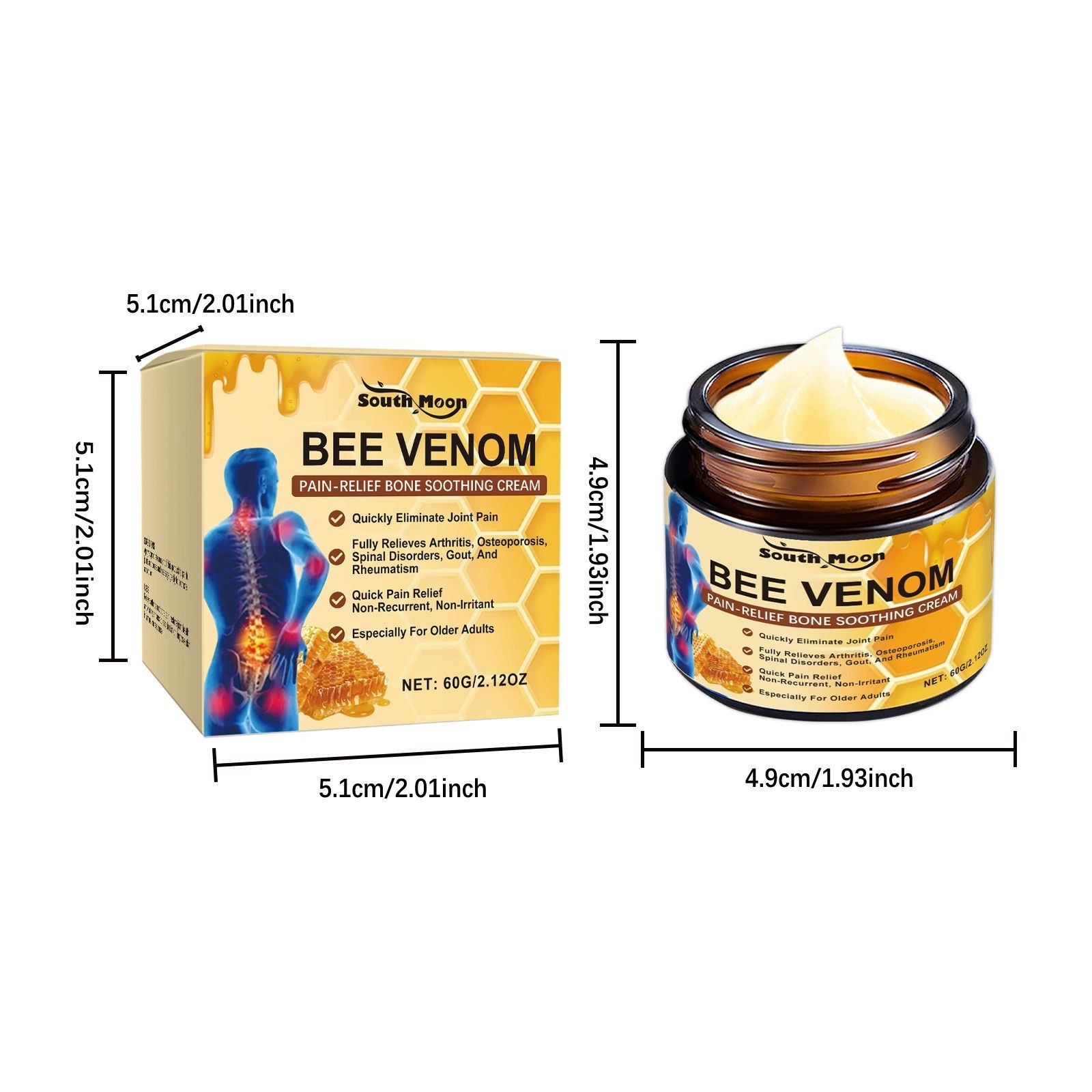 South Moon Bee Venom Pain-Relief Bone Soothing Cream – Arthritis & Joint Pain Relief_1