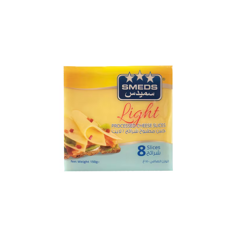 SMEDS PROCESSED CHEESE SLICES LIGHT 150G_0