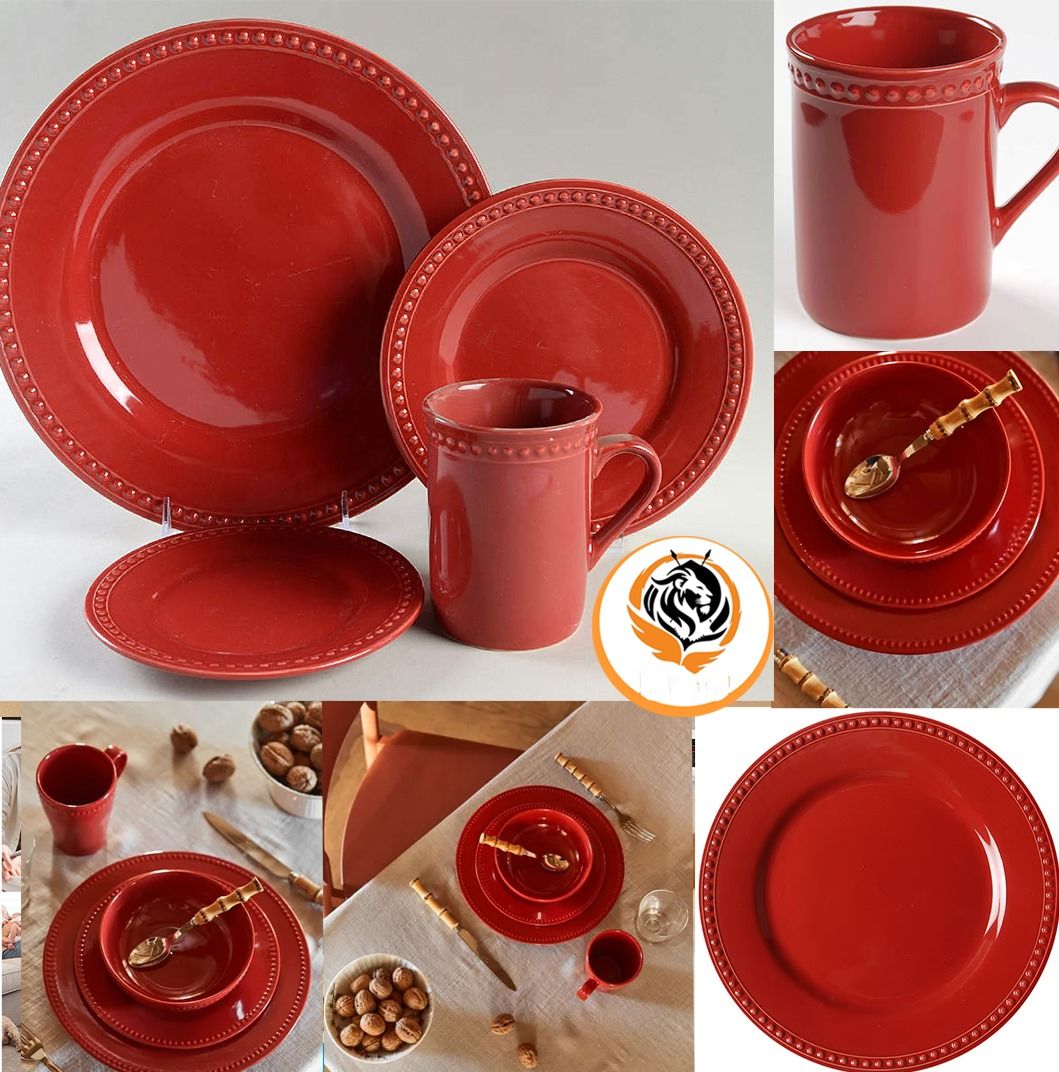 4-Piece Ceramic Dinnerware Set – Elegant & Durable 🍽️🔥_2