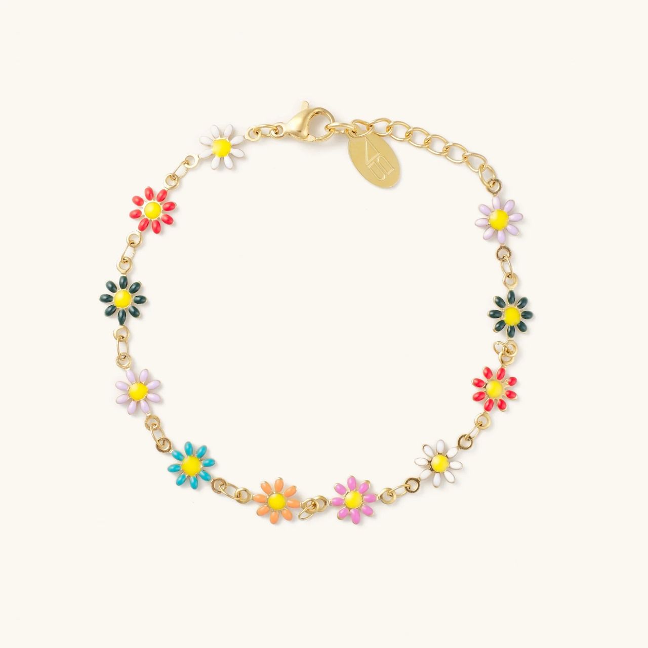 Enamel Daisy Bracelet_0