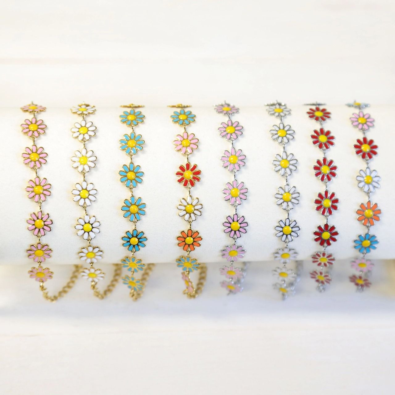 Enamel Daisy Bracelet_1