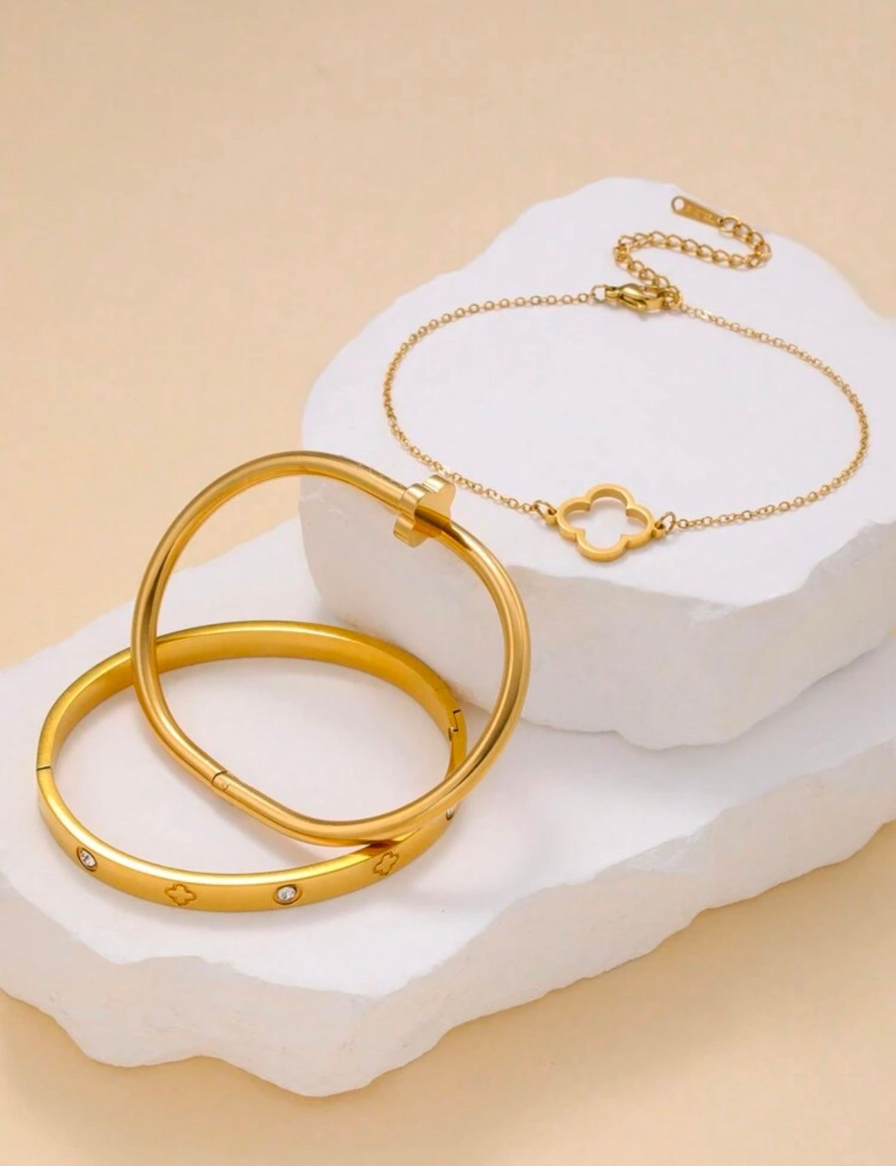 Clove Gold 3 Piece Bracelet _1