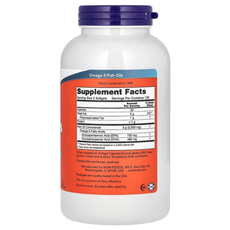 Super Omega EPA Molecularly Distilled - 240 softgels - NOW FOODS_1