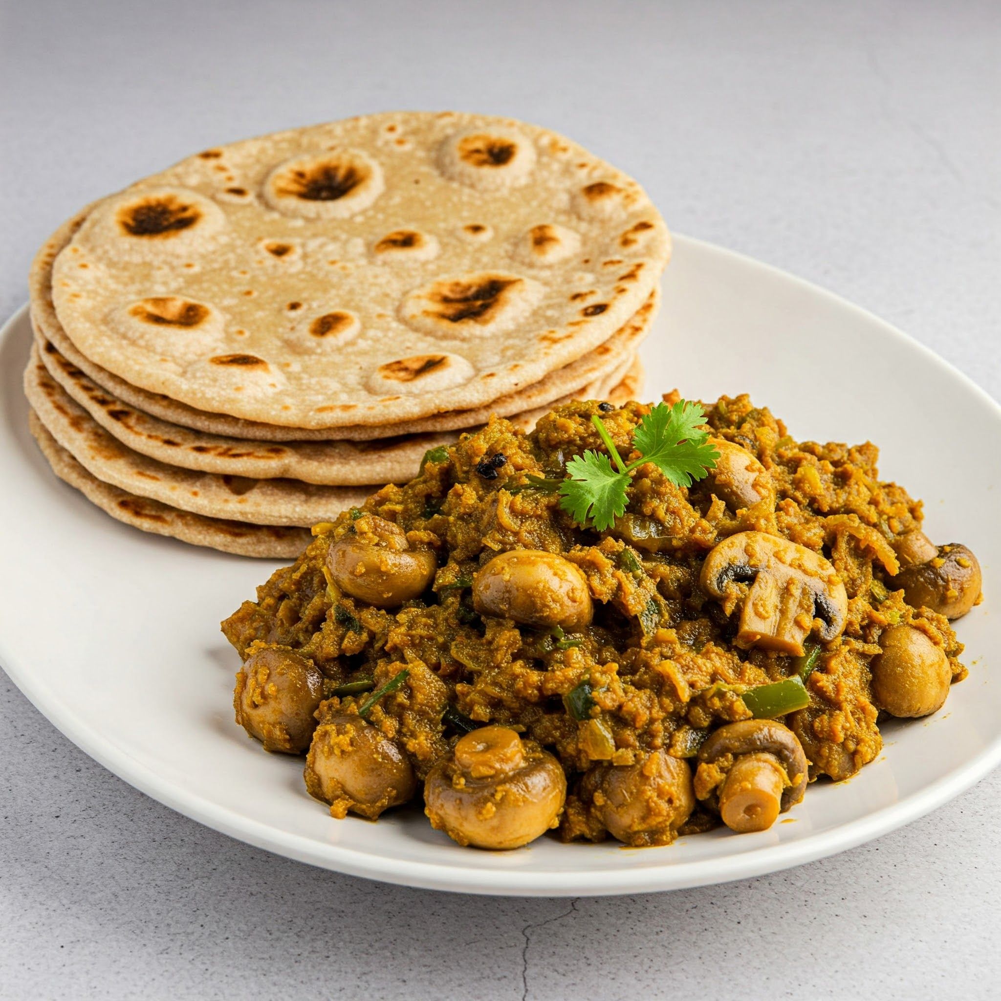 Mutter Mushroom with Roti (4)_0