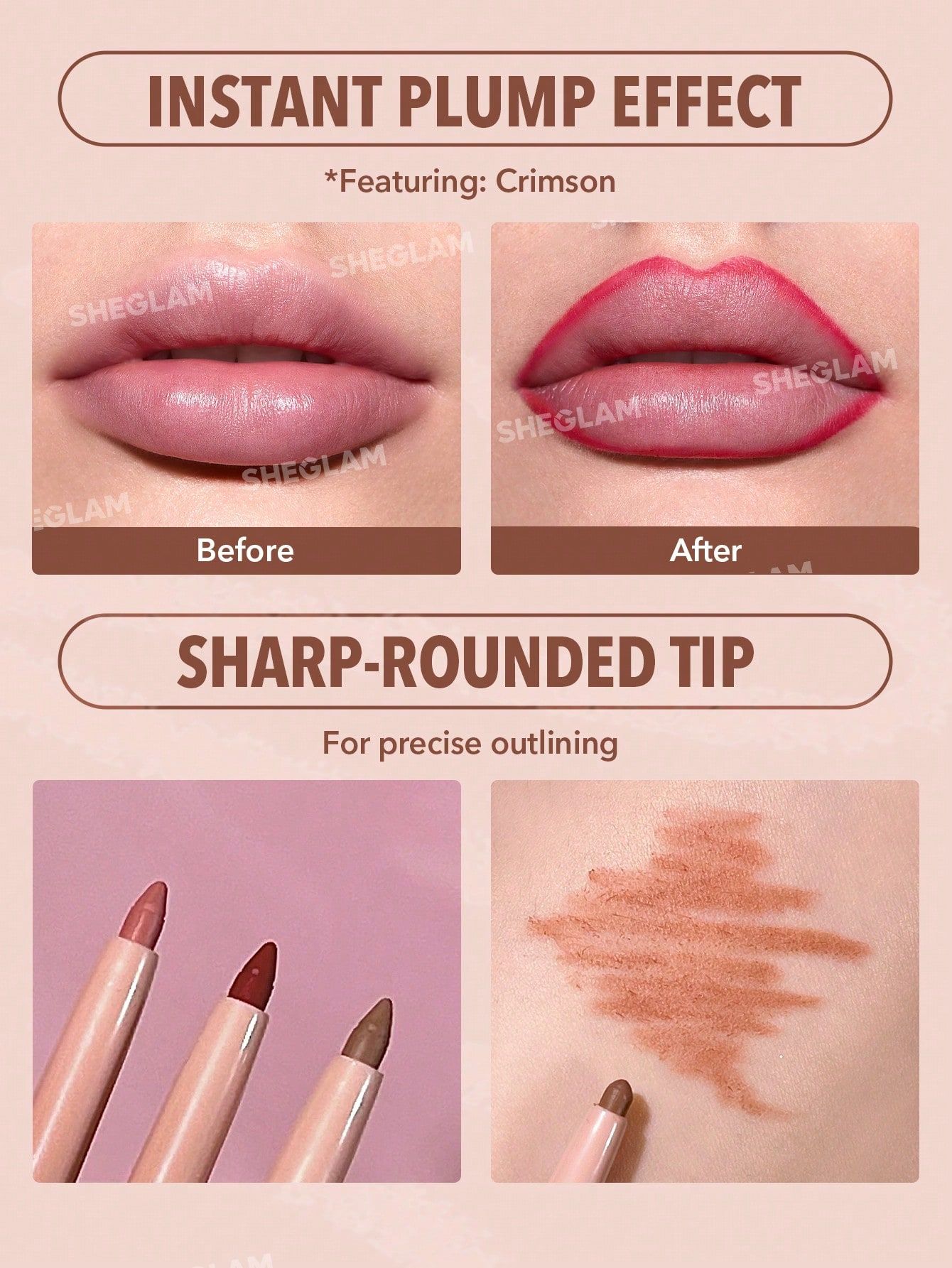 SHEGLAM So Lippy Lip Liner - Crimson_5