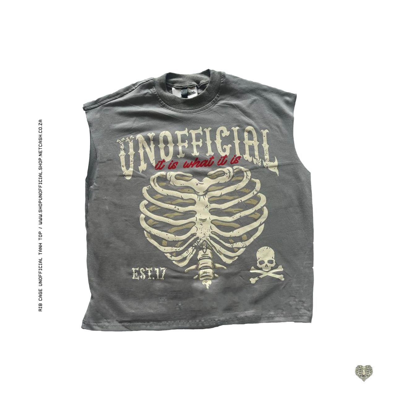 Rib Cage Tank Top Gray _0