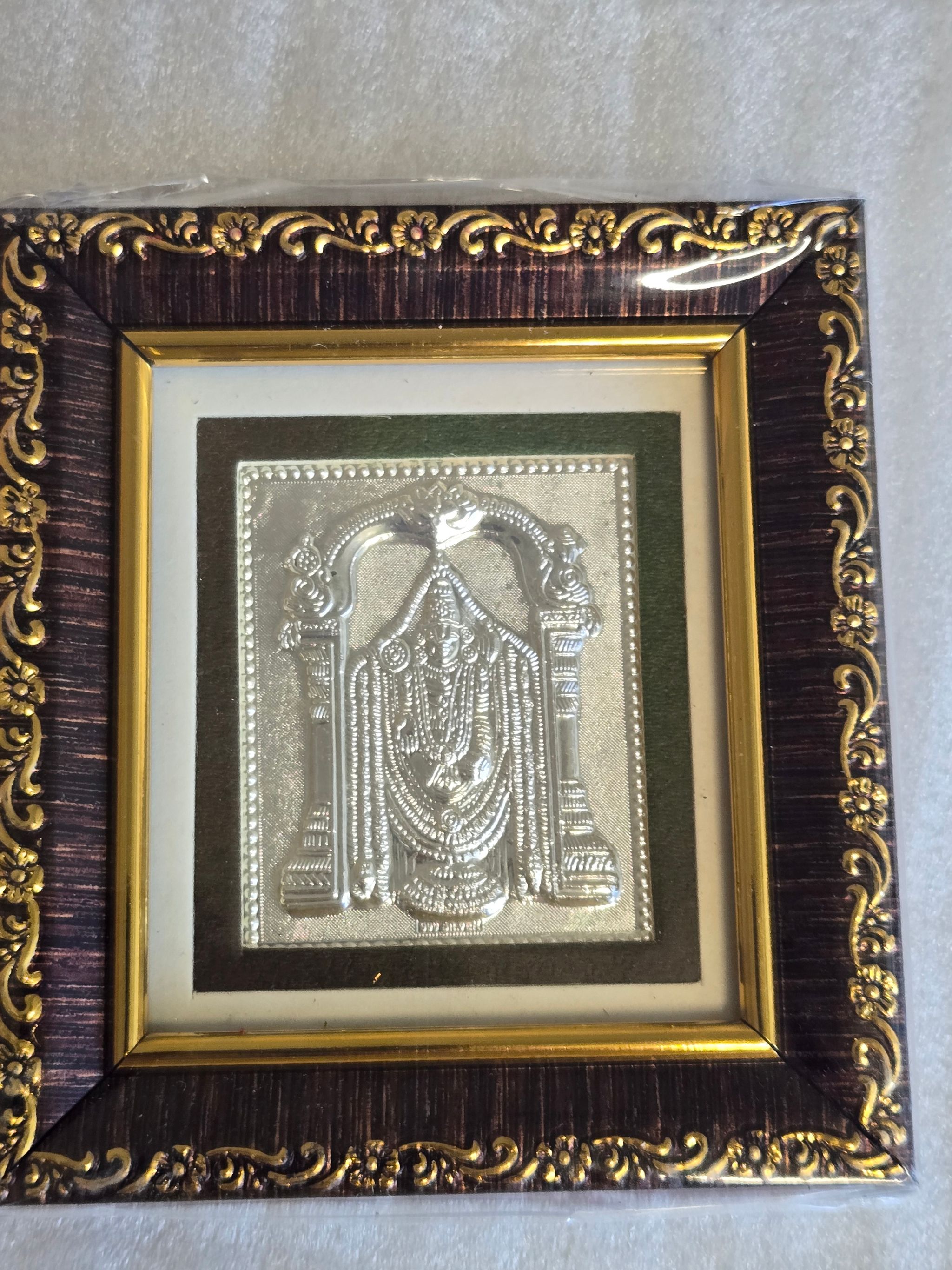 Venkateshwar Swami Silver Photo Frame_1