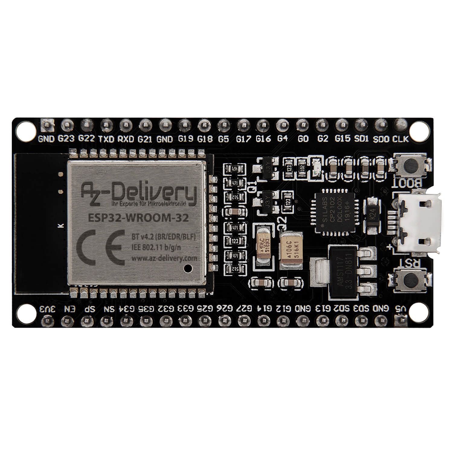 ESP32 NodeMCU Module WLAN WiFi Dev Kit C Development Board with CP2102 and USB-C connection | ESP 32 ESP32 wroom 32 | compatible with Arduino_0