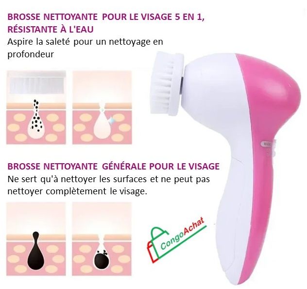 Nettoyeur facial électrique 5 en 1, machine à laver les pores de la peau_4