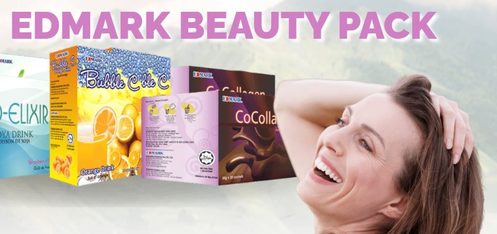 Pack beauté EDMARK - 1 x Cocollagen 1 x box bubble c 2 x box Bio Elixir_0