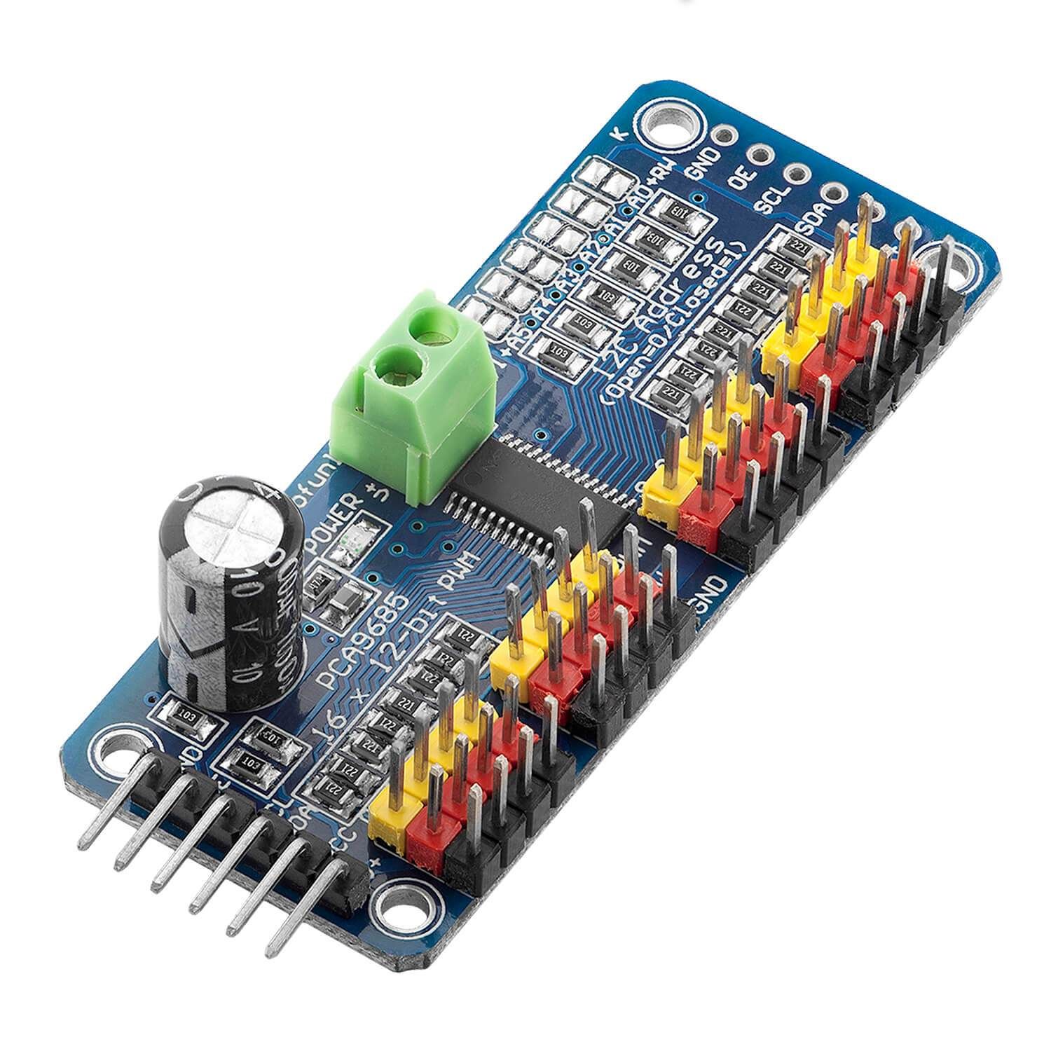 PCA9685 16 channel 12 bit PWM servo driver for Raspberry Pi_1