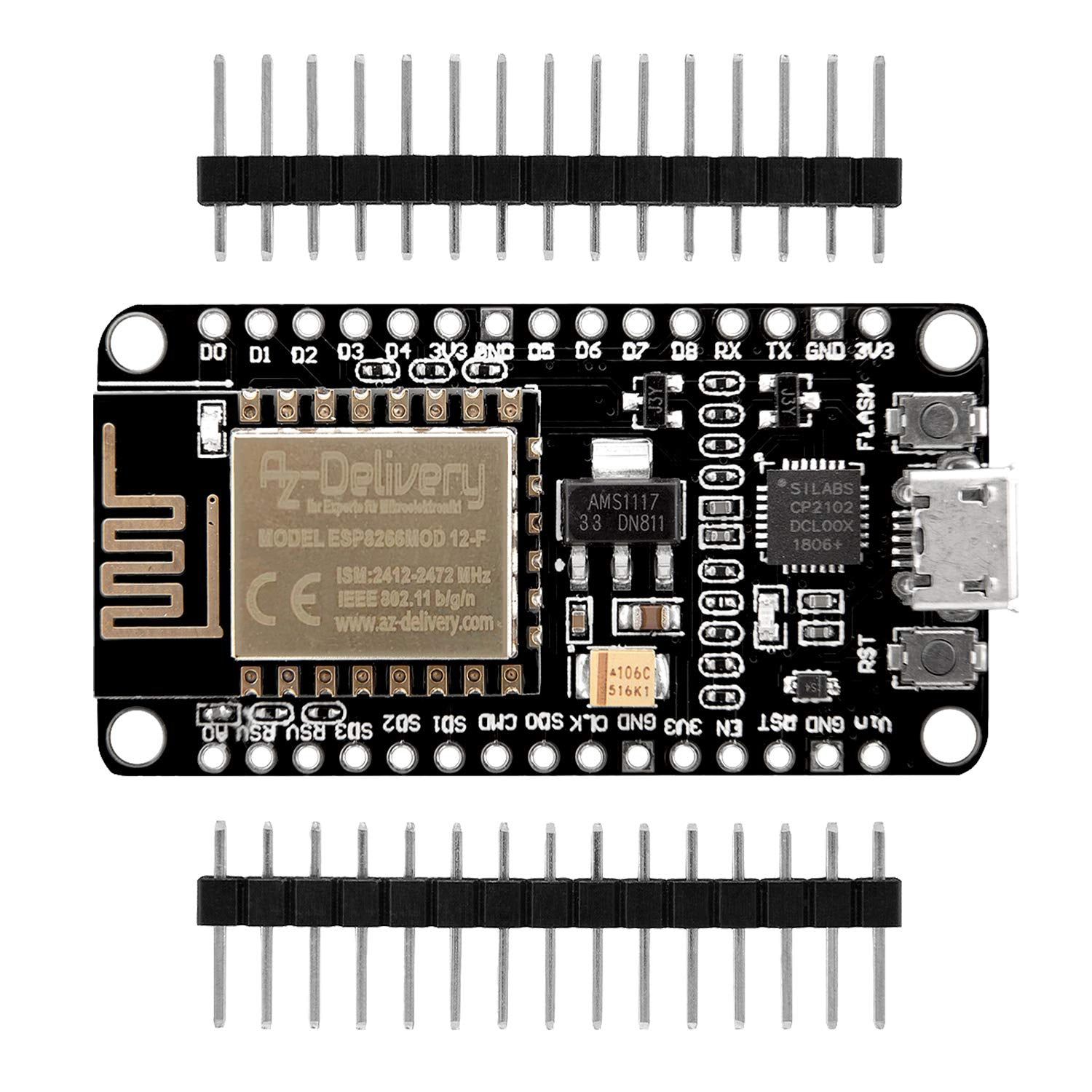 NodeMCU Lua Amica Module V2 ESP8266 ESP-12F WIFI Wifi Development Board with CP2102_1