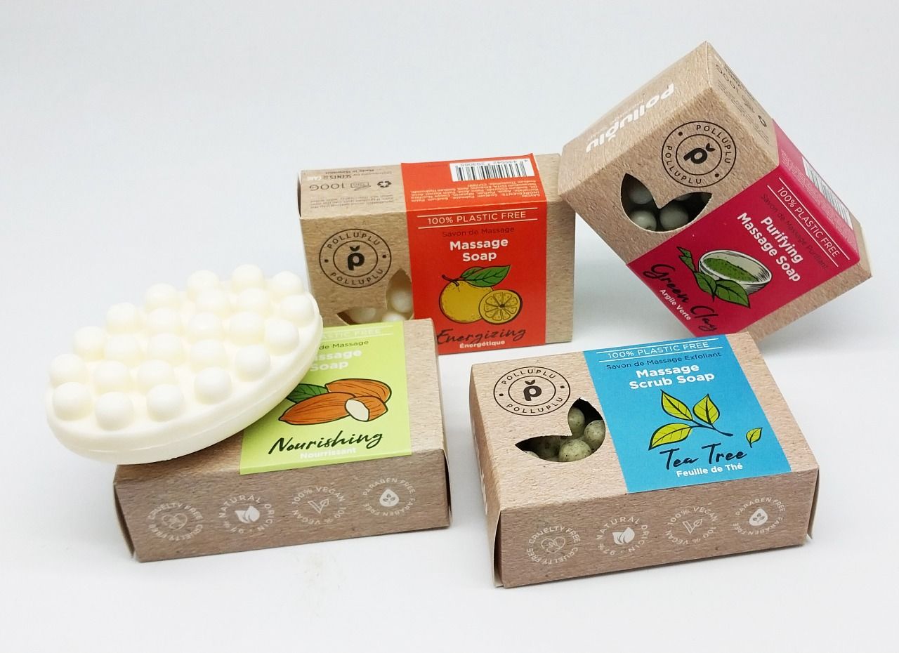POLLUPLU Eco MASSAGE SOAP - Multi Pack 4 Flavors_0