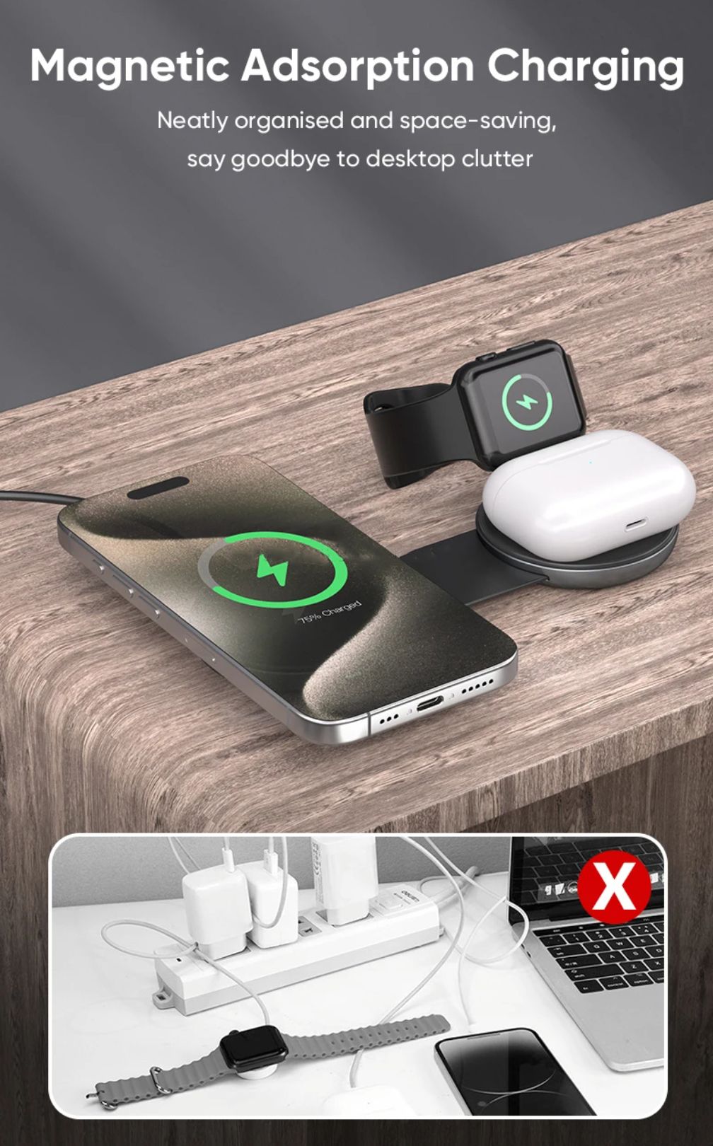 FOLDING WIRELESS MAGNETIC CHARGER 3 in 1 _1