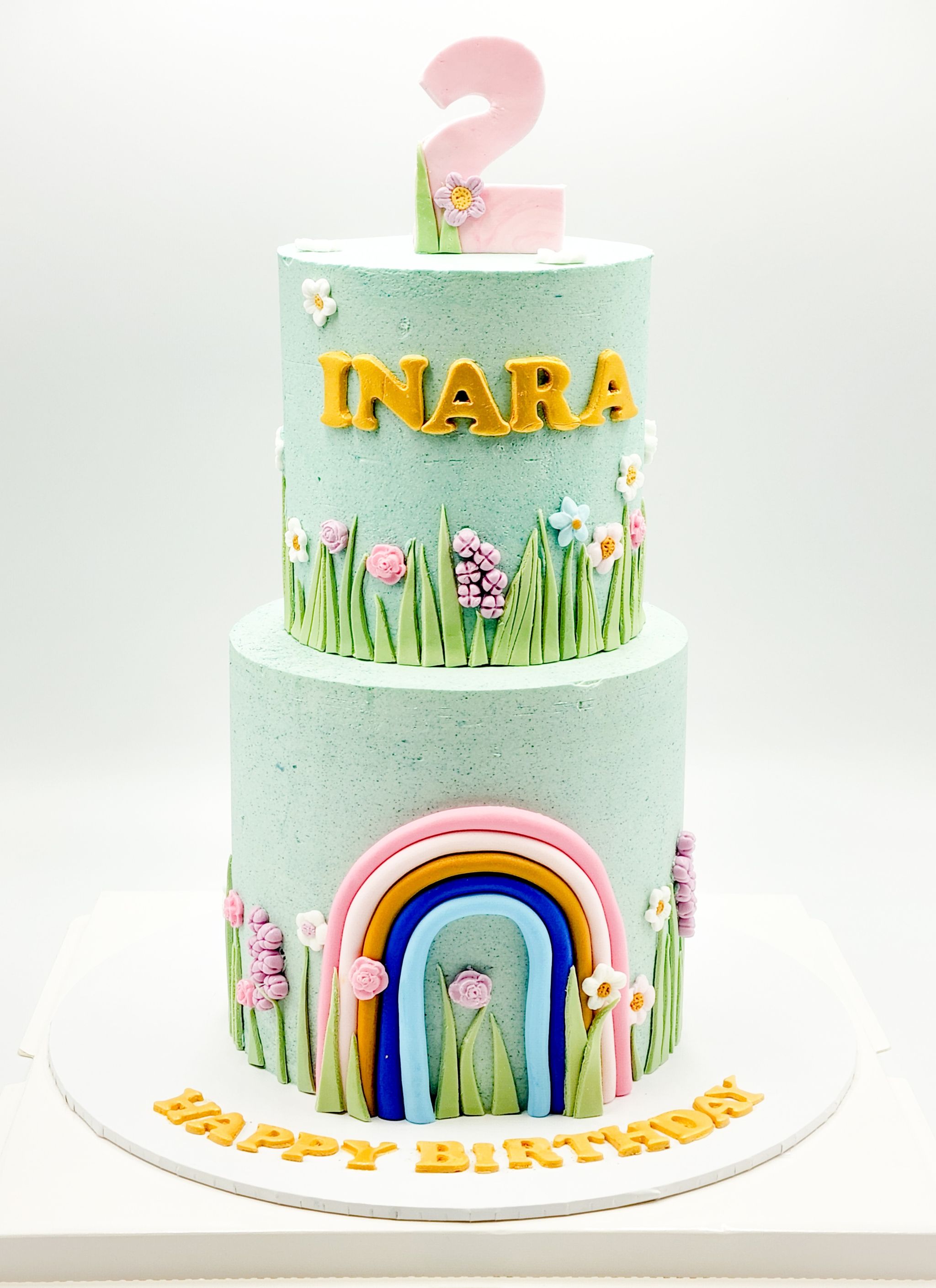2 tier floral themed cake_0