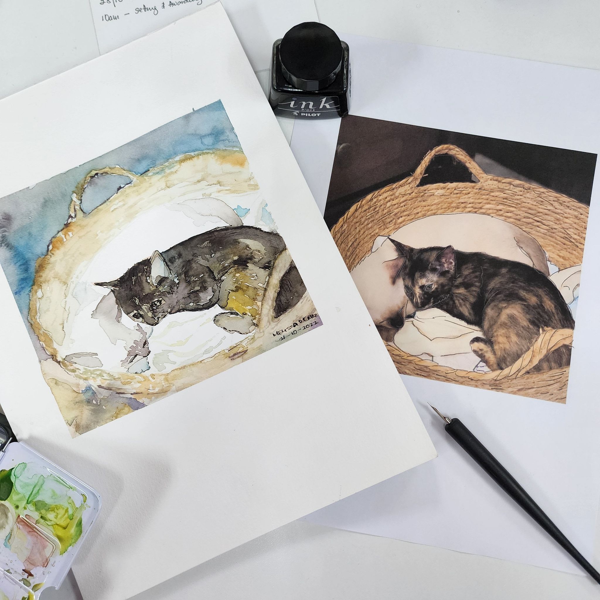 Custom Watercolour Pet Portrait (A5, A4, A3)_0