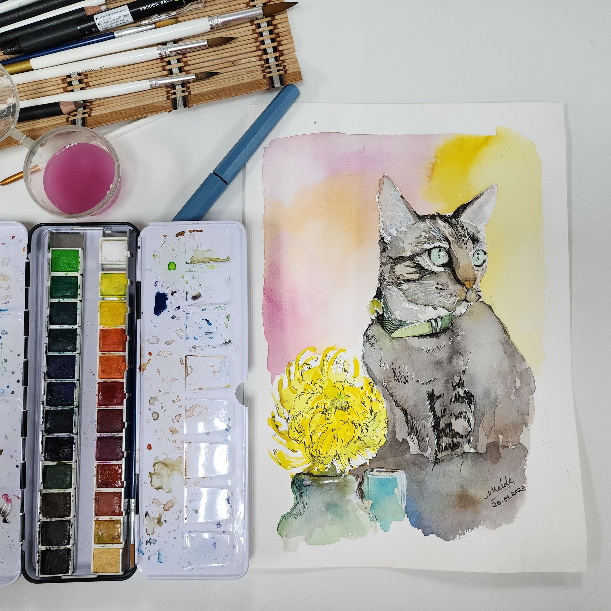 Custom Watercolour Pet Portrait (A5, A4, A3)_1