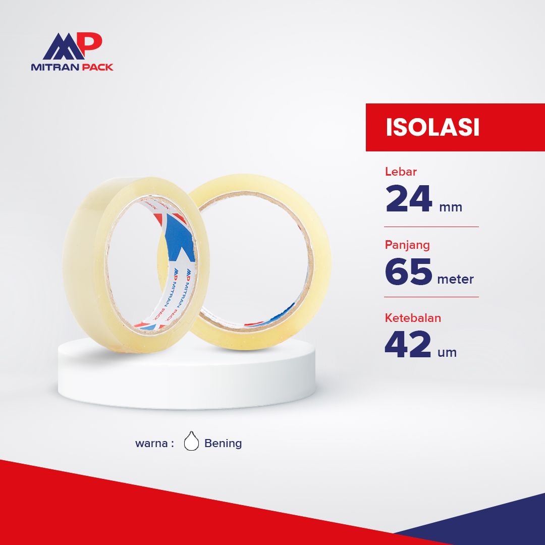 Mitran Pack - Isolasi 24 mm x 65 meter x 42 um_0
