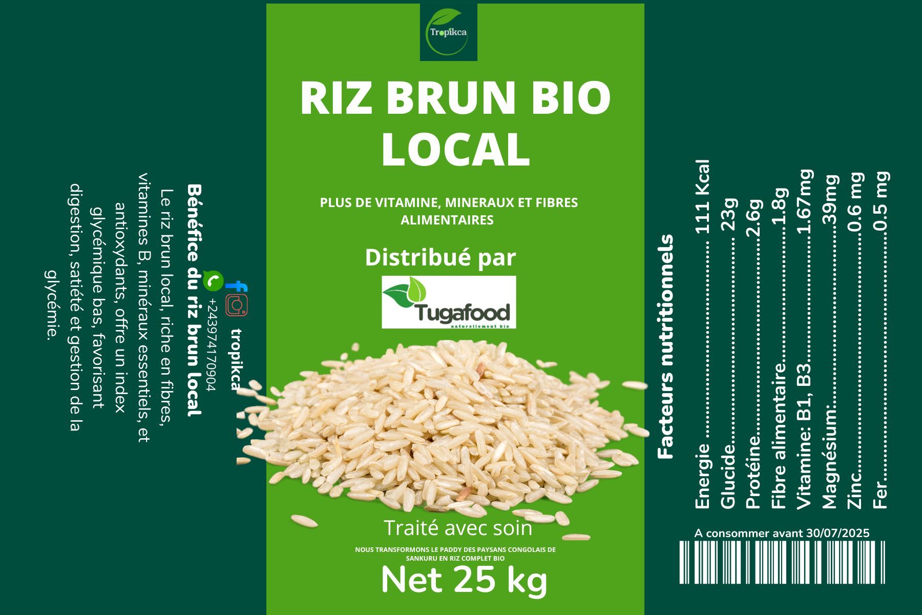 25 kg Riz semi-complet bio _1