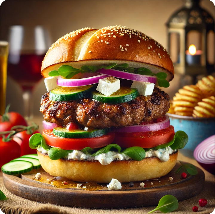 Mediterranean Lamb Burger _0