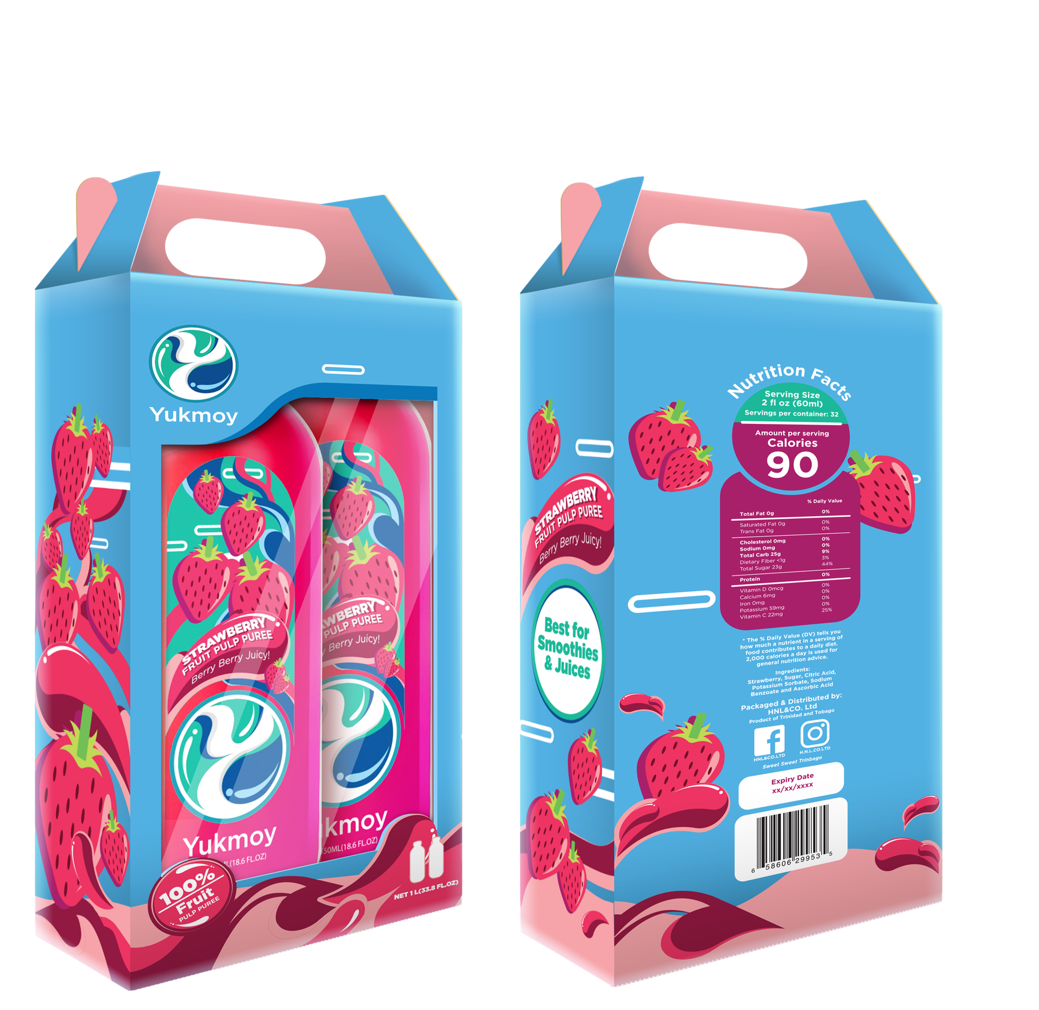 Yukmoy's Strawberry Fruit Pulp Puree I 100% Real Fruit_0