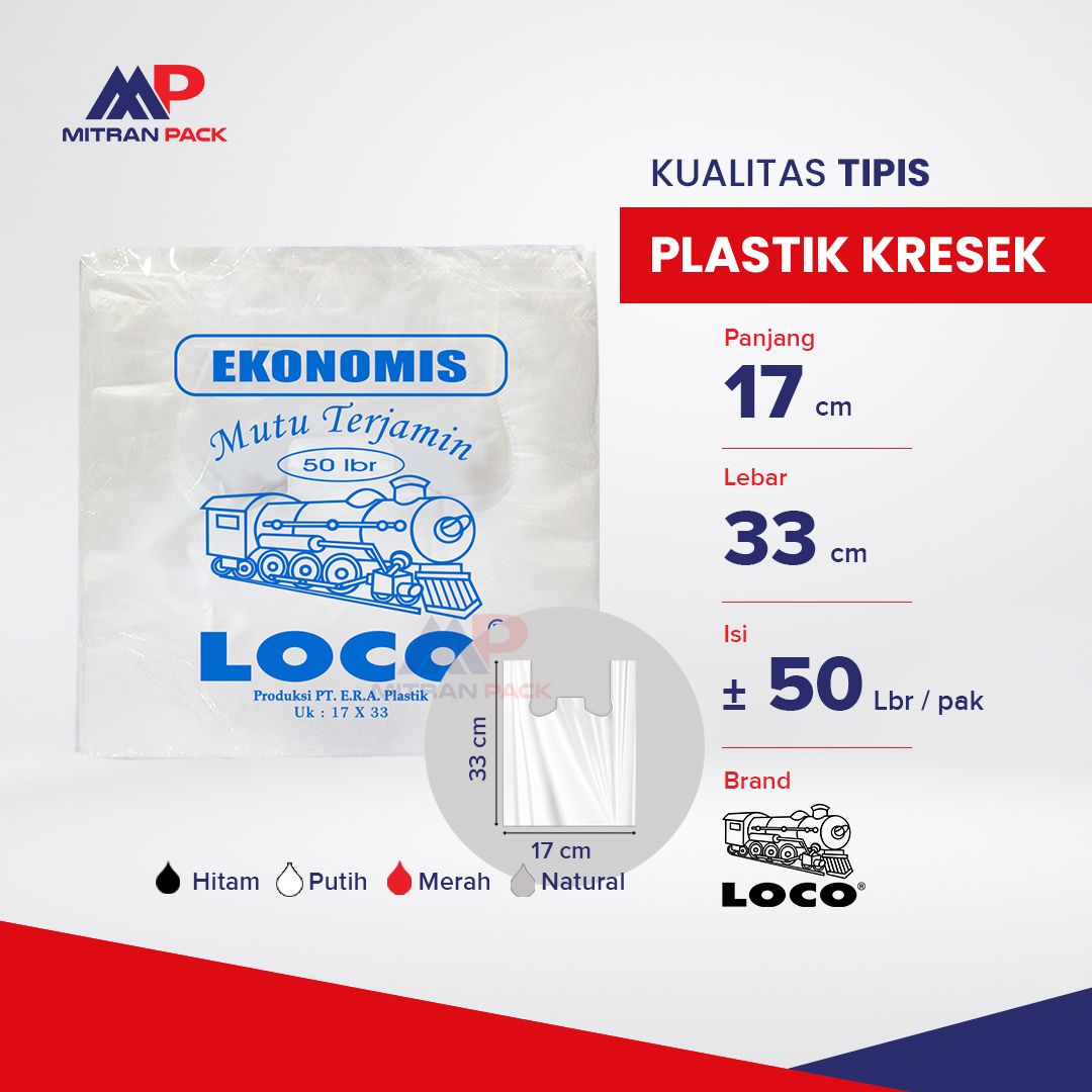 Loco - Plastik Kresek Ekonomis 17 cm Putih_1