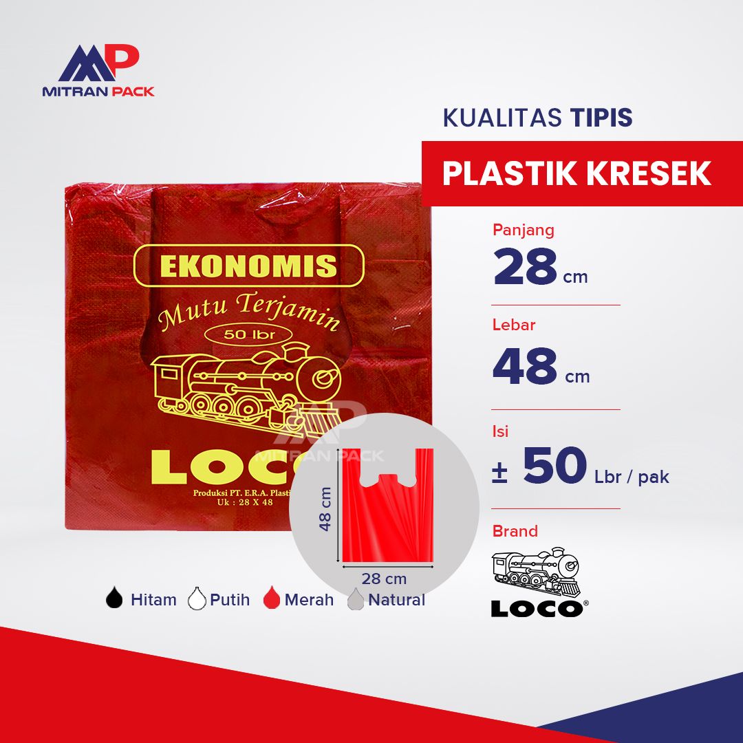 Loco - Plastik Kresek Ekonomis 17 cm Putih_6