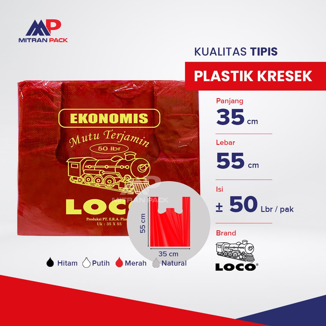 Loco - Plastik Kresek Ekonomis 17 cm Putih_7