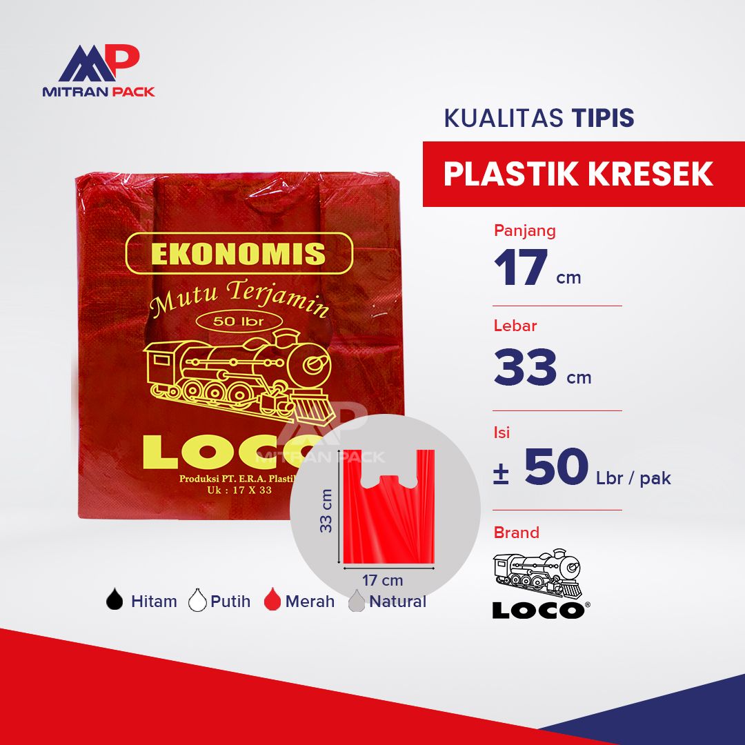 Loco - Plastik Kresek Ekonomis 17 cm Putih_5