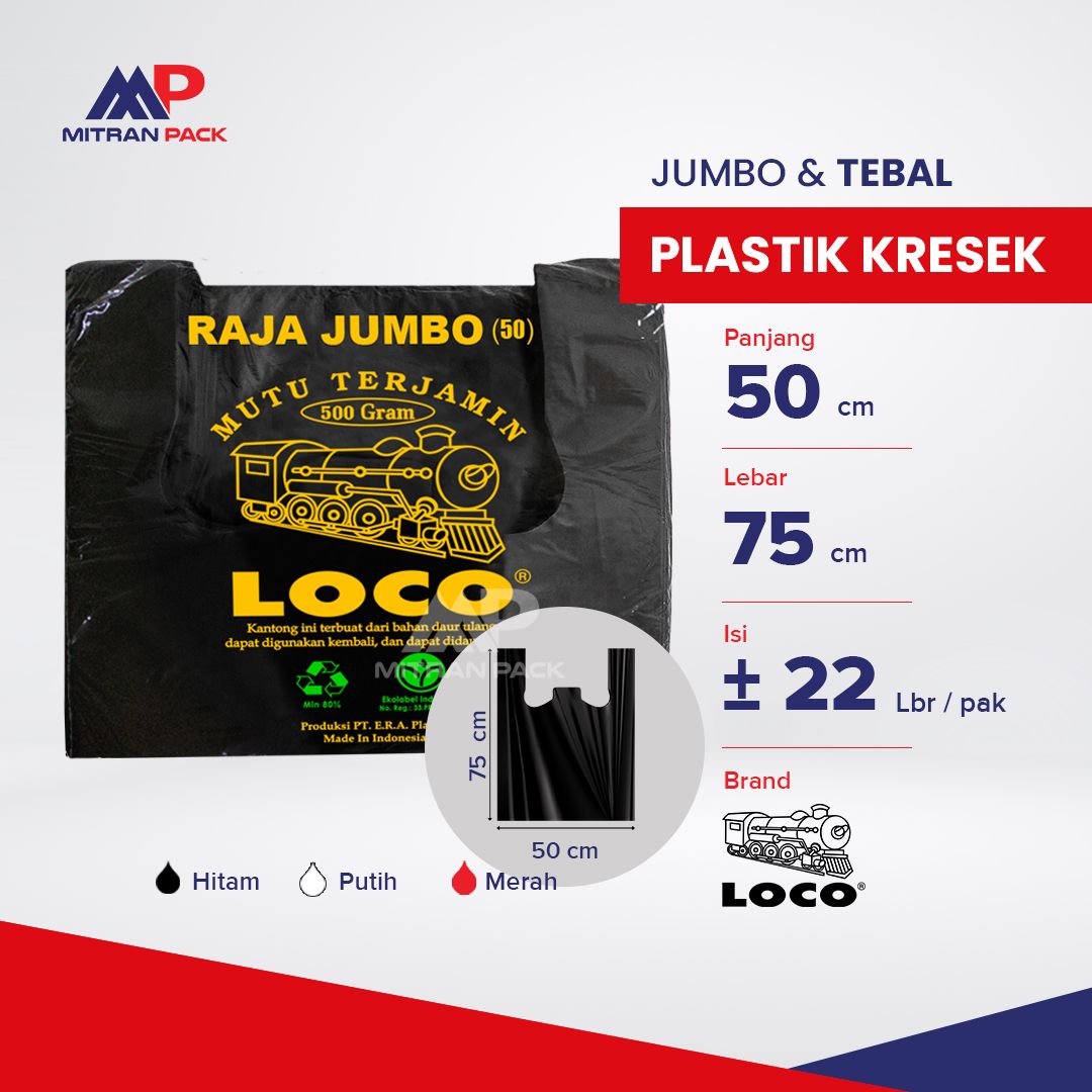 Loco - Plastik Kresek Tebal Jumbo 50 cm Hitam_1