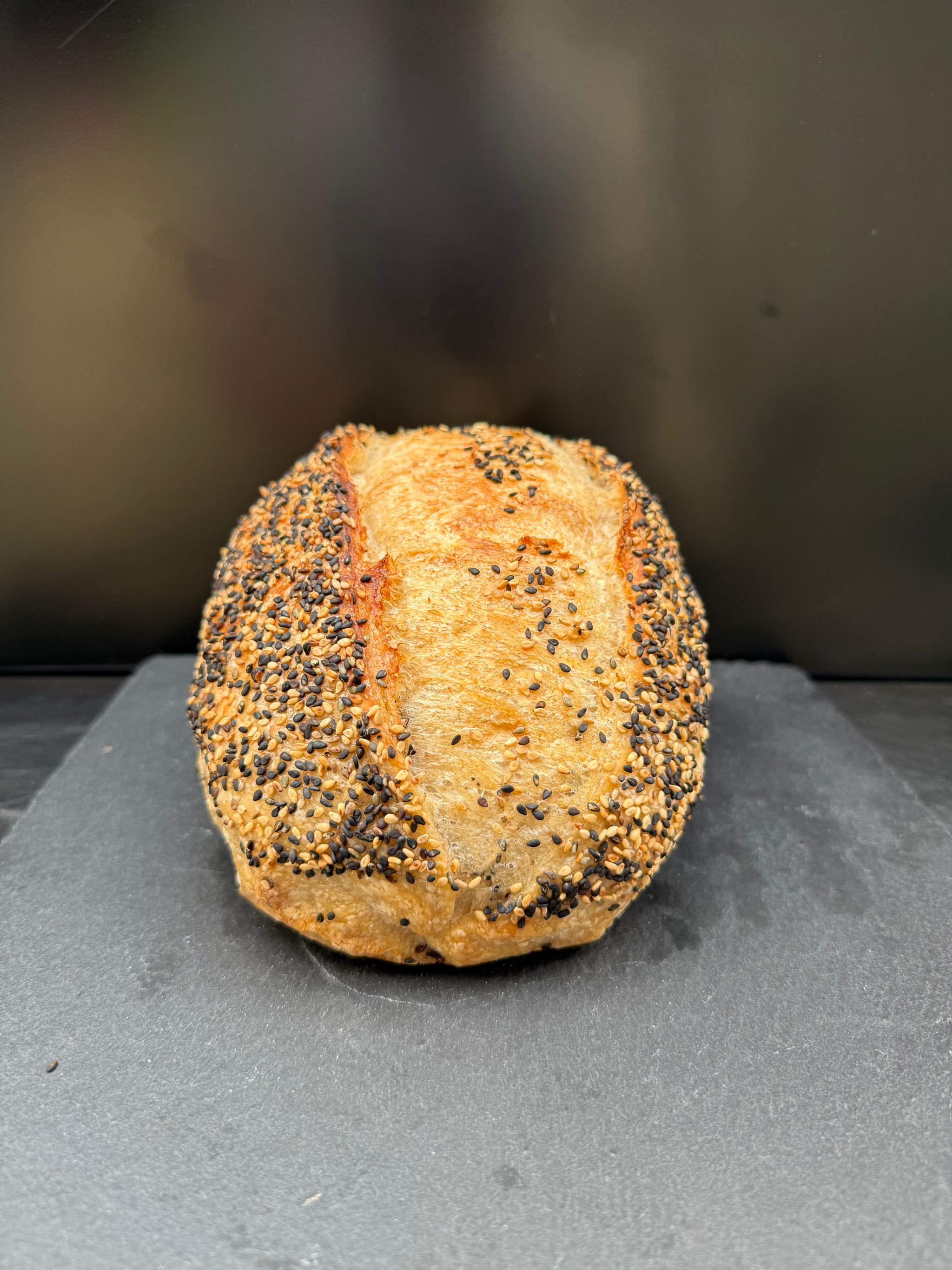 Black & White Sesame Sourdough Loaf_0