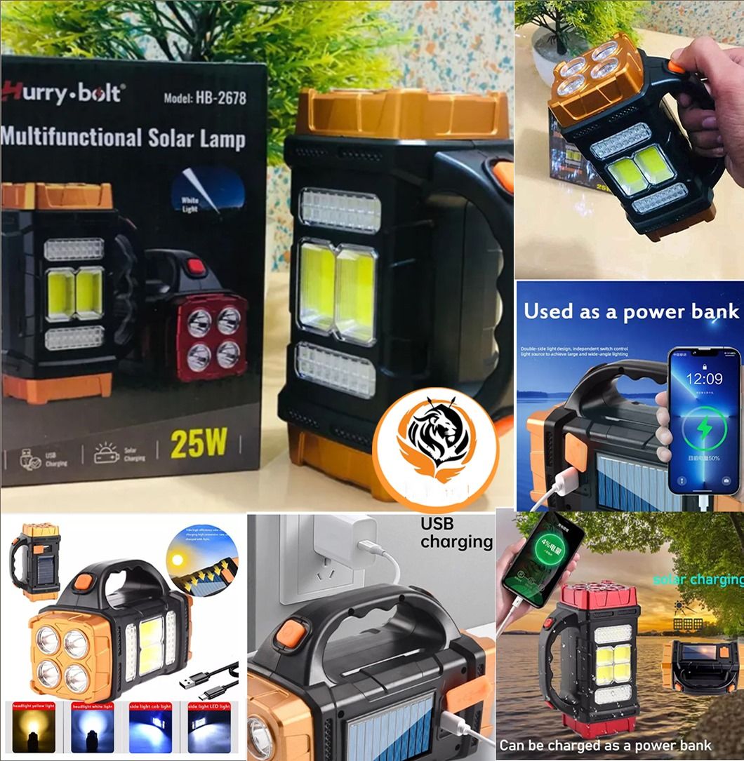 4-Gear Solar LED Flashlight - 25W 🔦☀️_0