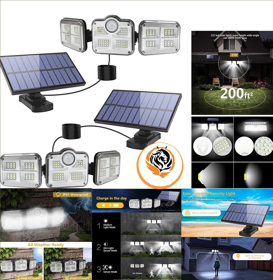 Solar Outdoor LED Lights with Motion Sensor ☀️💡_0