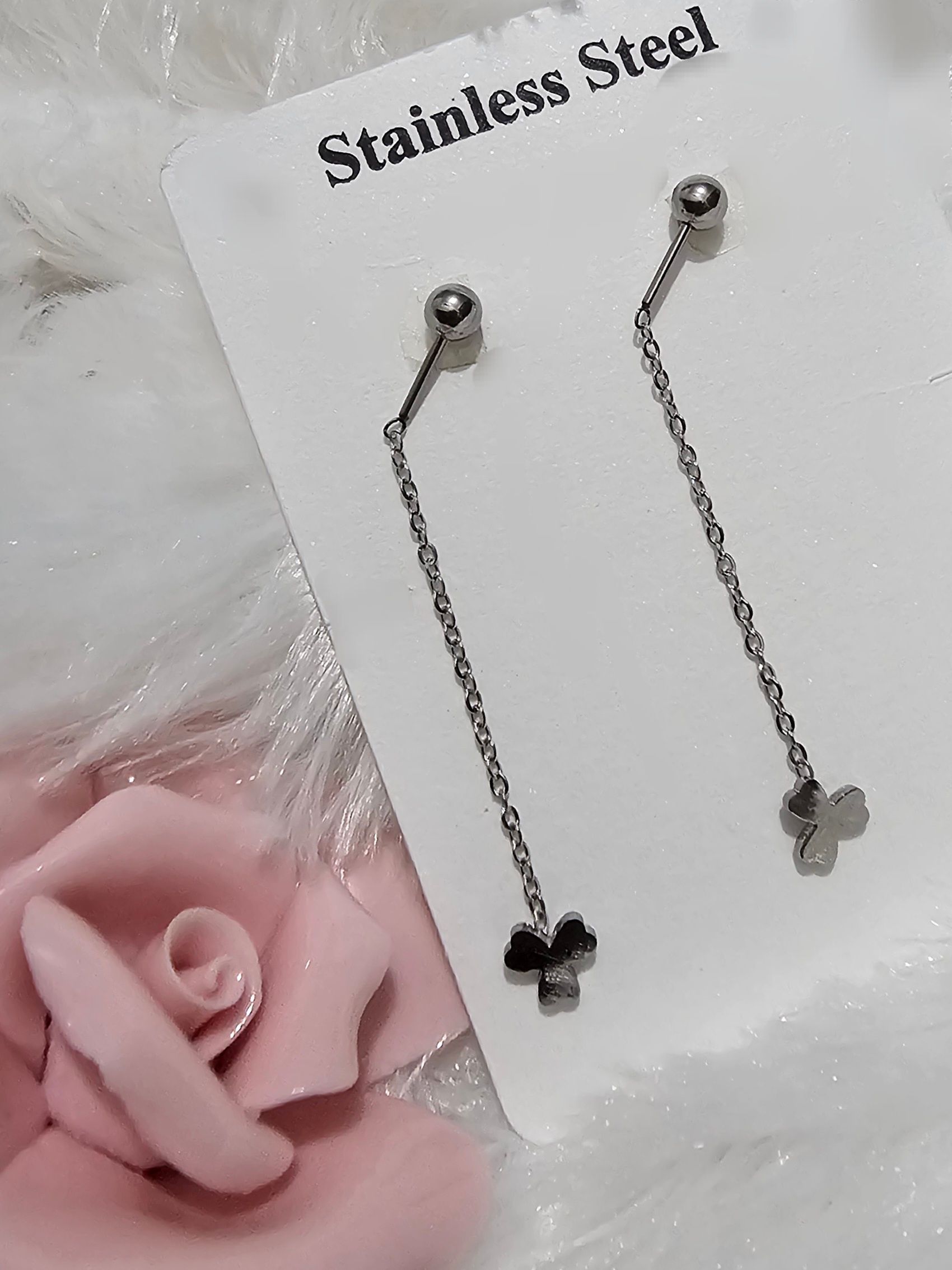 SS Hanging Silver Ear Stud_0