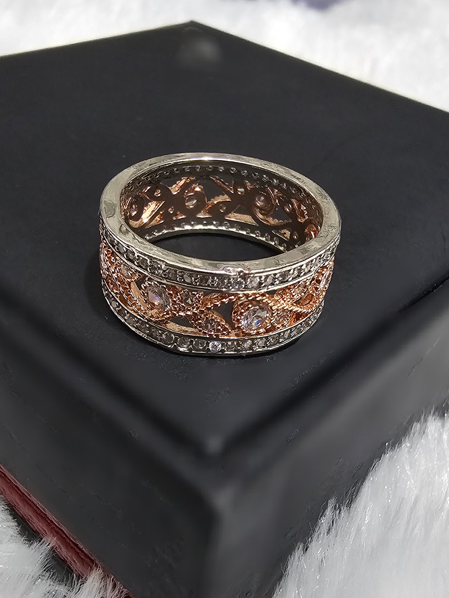 SS AD Rose Gold Stone Rings _0