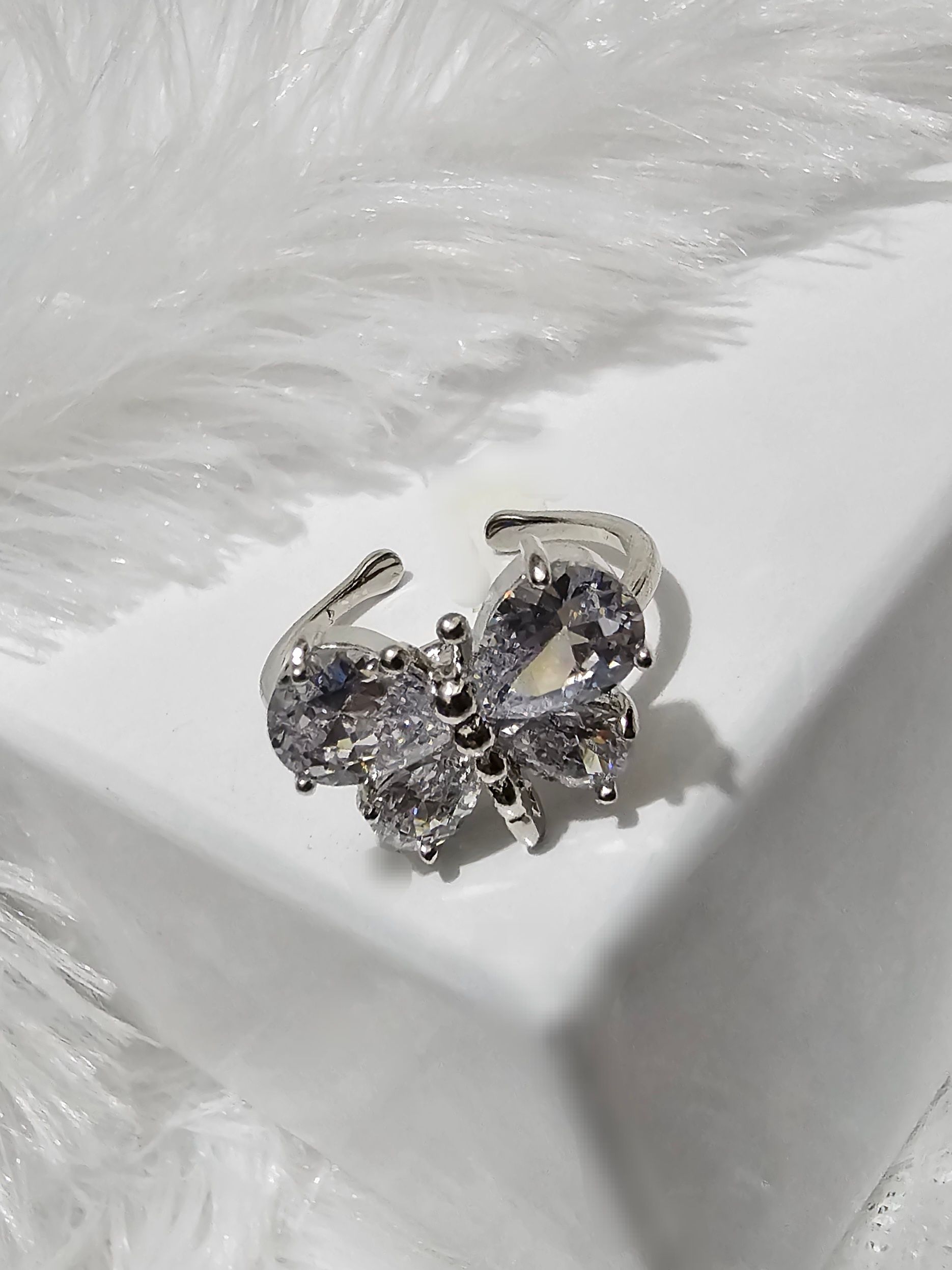 SS AD White Stone Rings _0