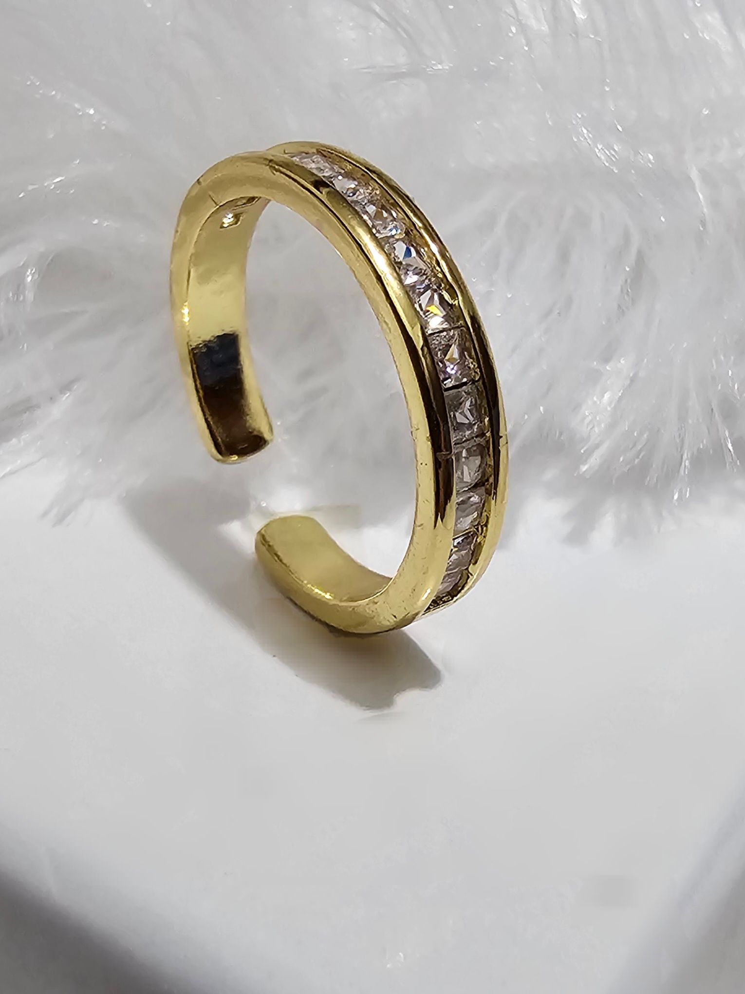 SS AD Gold Stone Rings _0