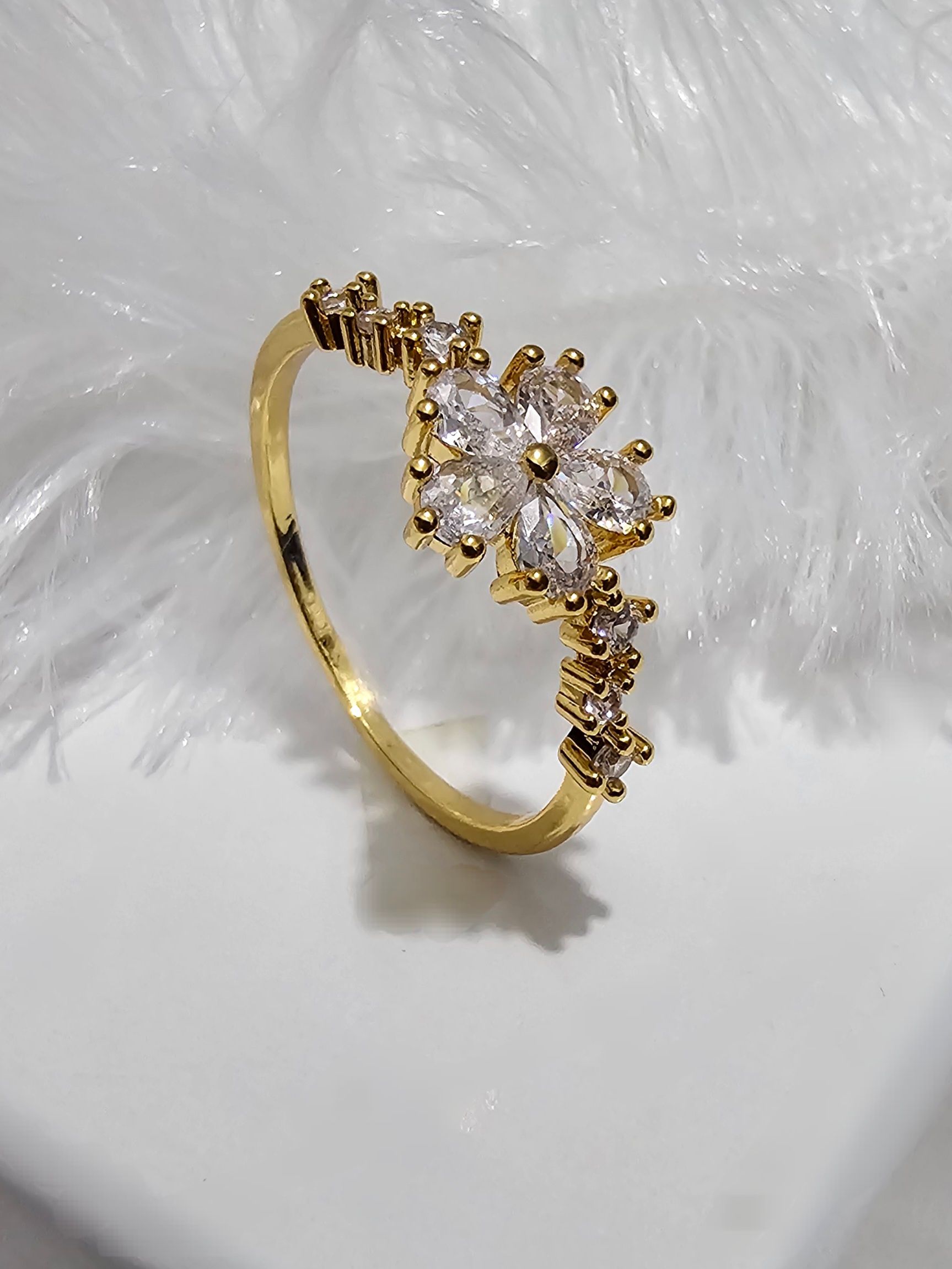 SS AD Gold Stone Rings _0
