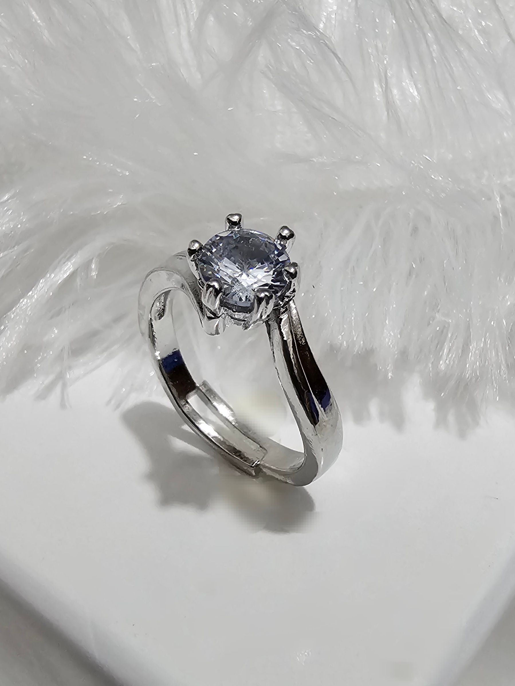 SS AD White Stone Rings _0