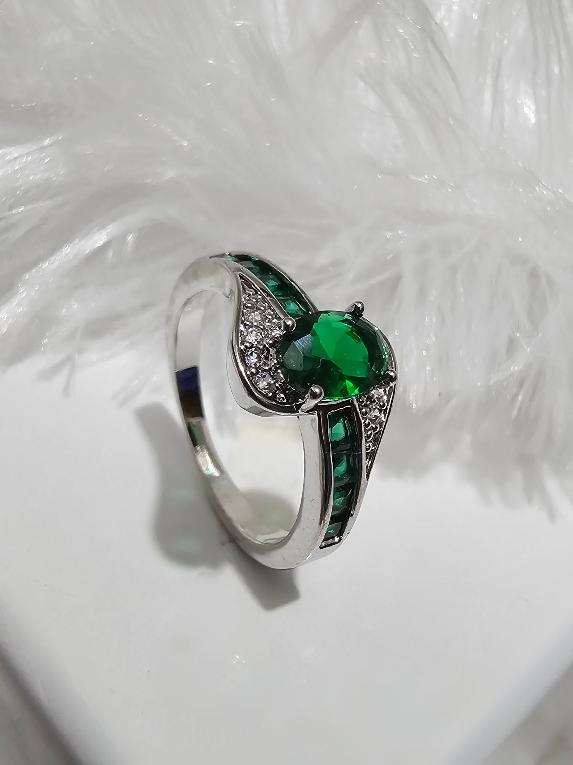 SS AD Green Stone Rings _0