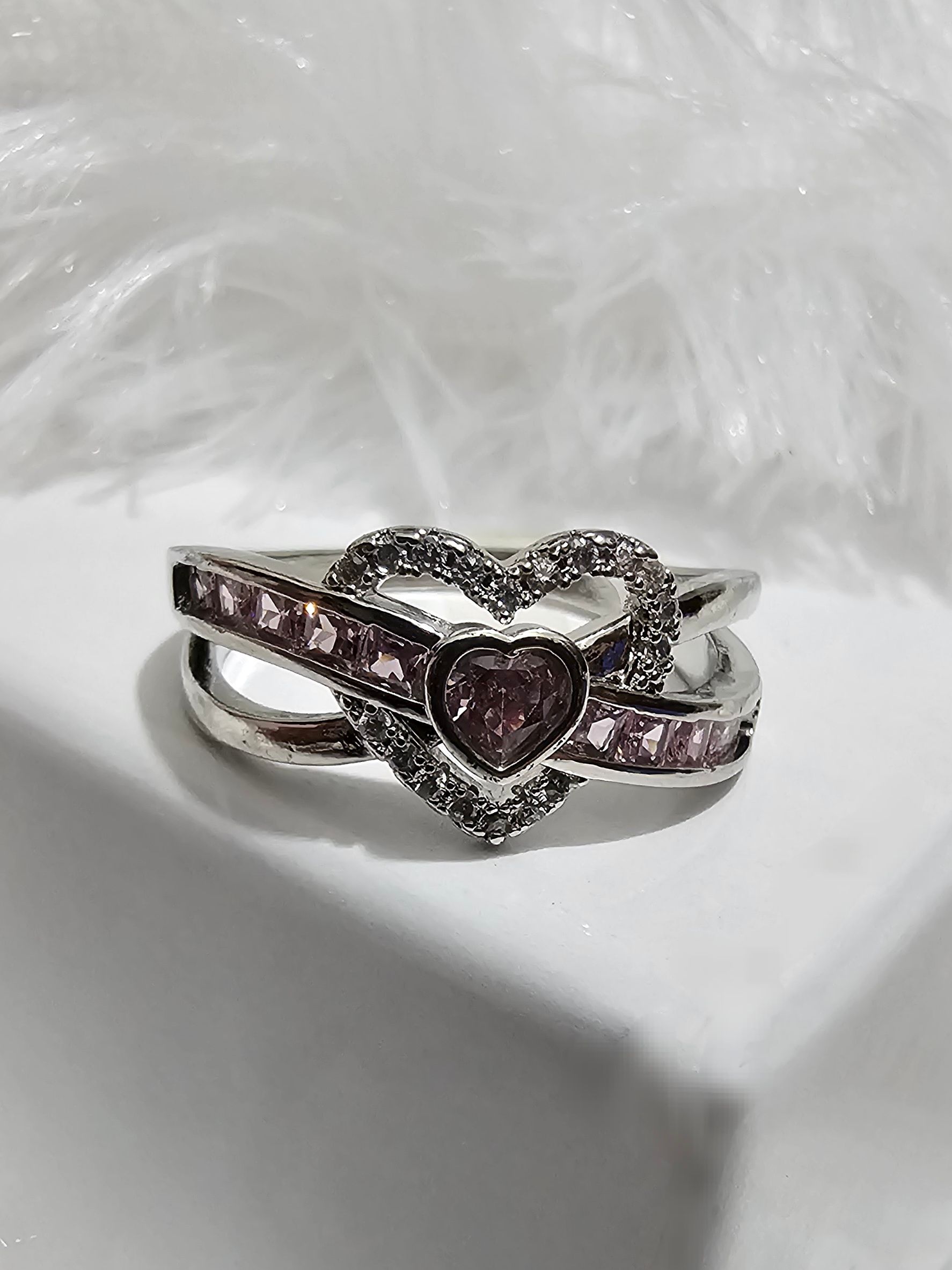 SS AD Purple Stone Rings _0
