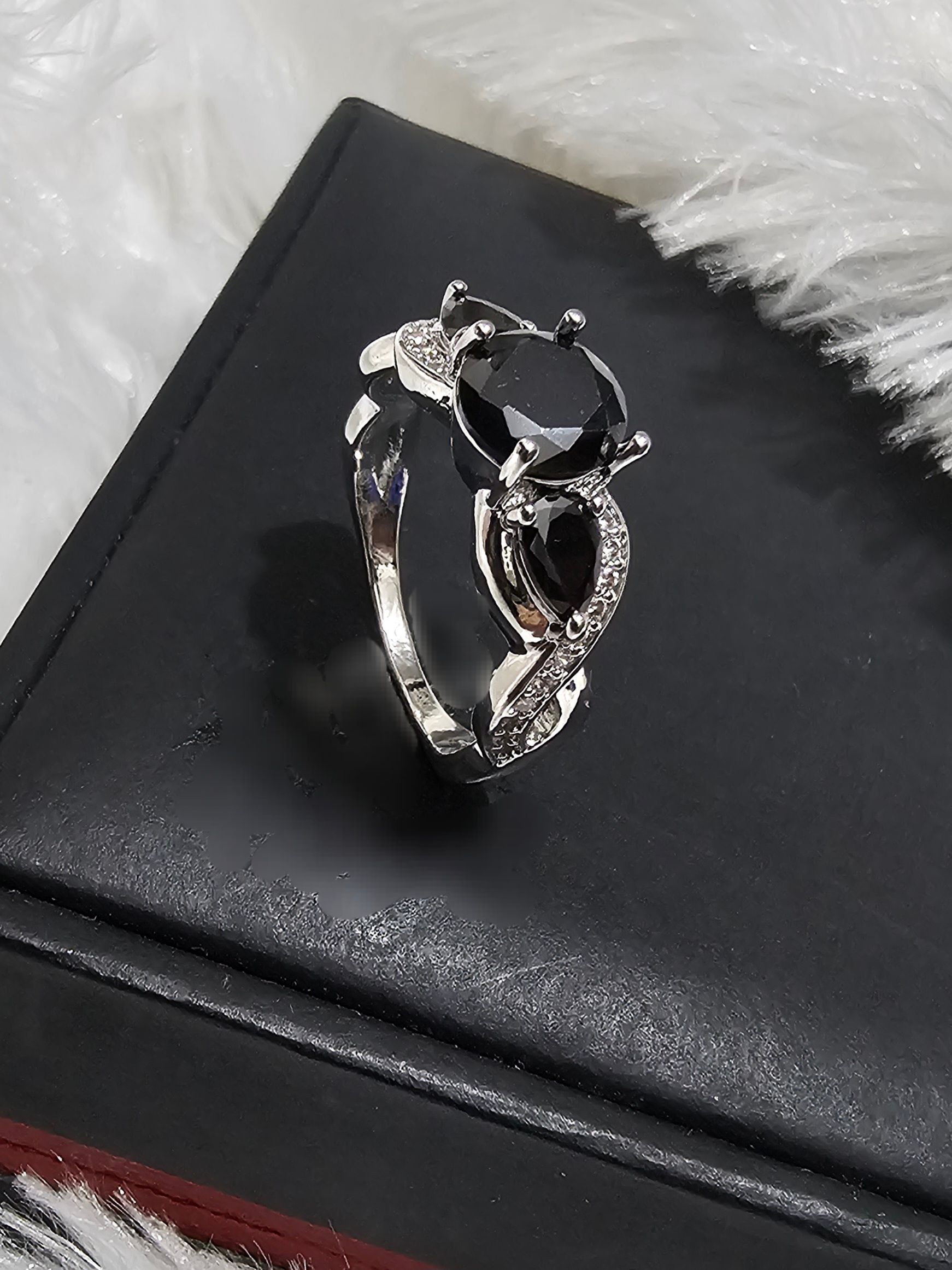 SS AD Black Stone Rings _0