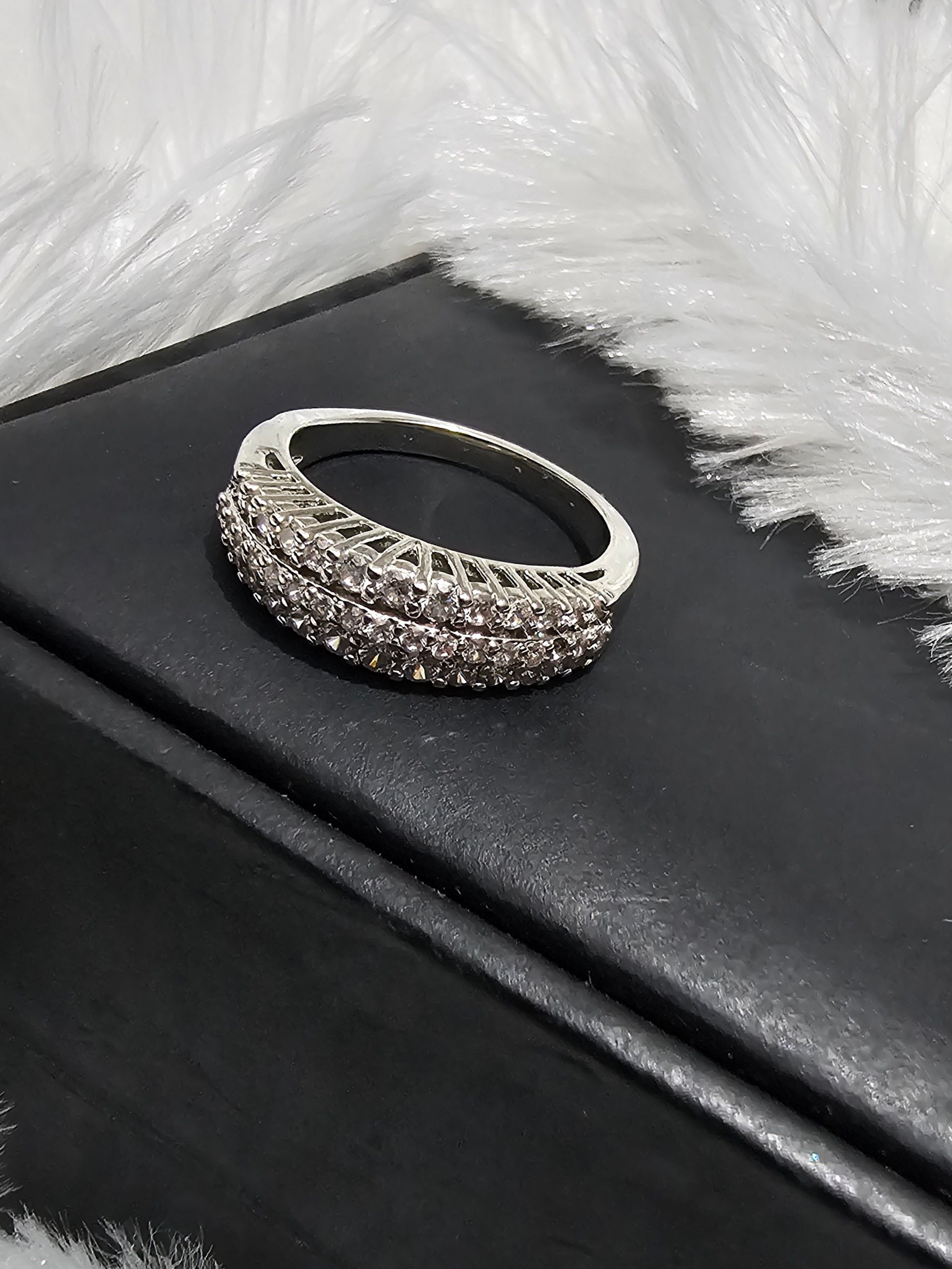 SS AD White Stone Rings _0
