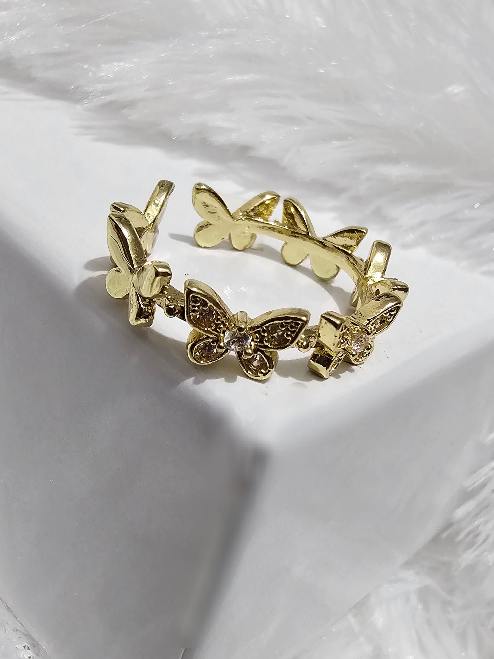 SS AD Gold Stone Rings _0