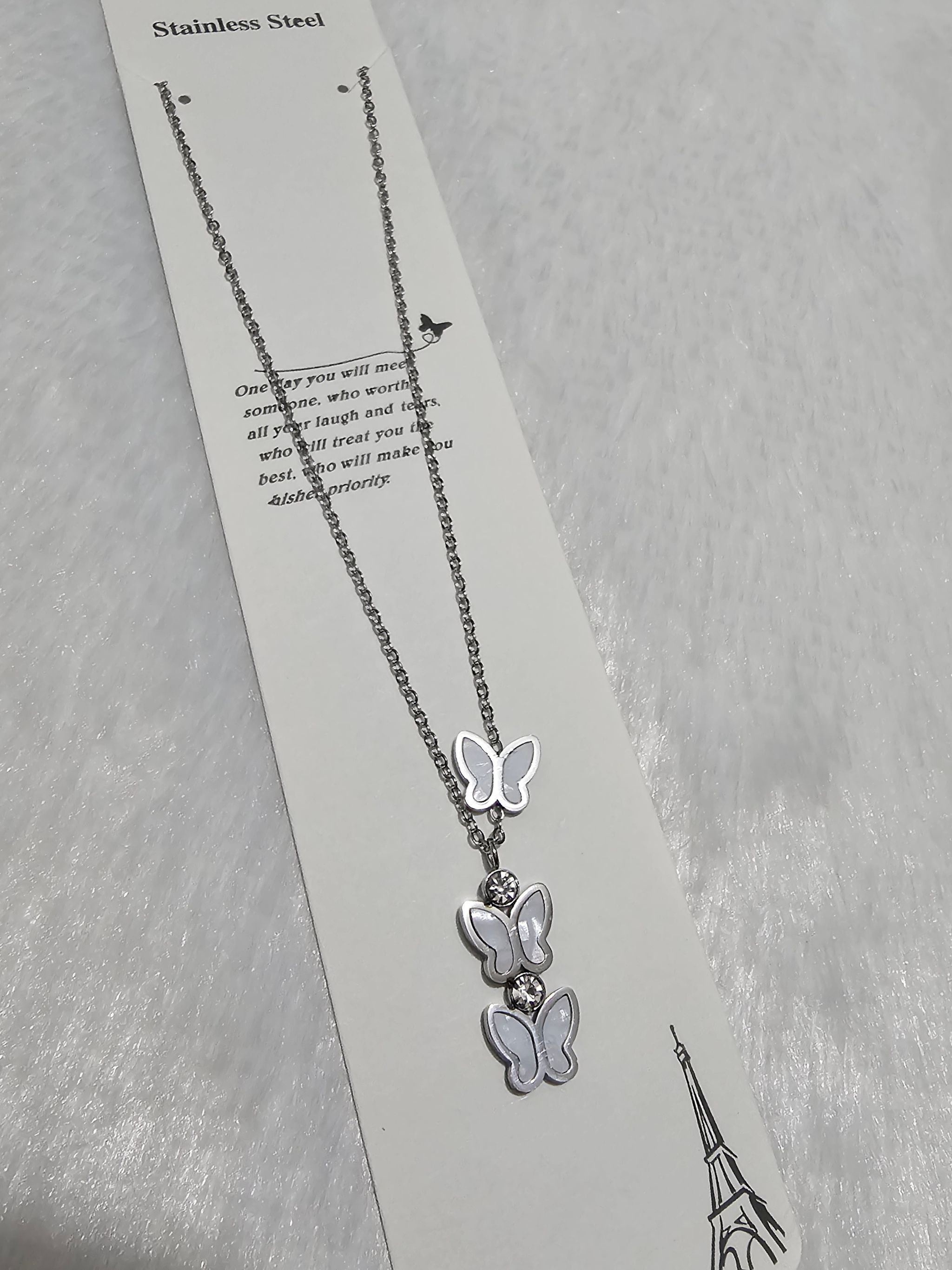 SS Stone Silver Pendent Necklace_0