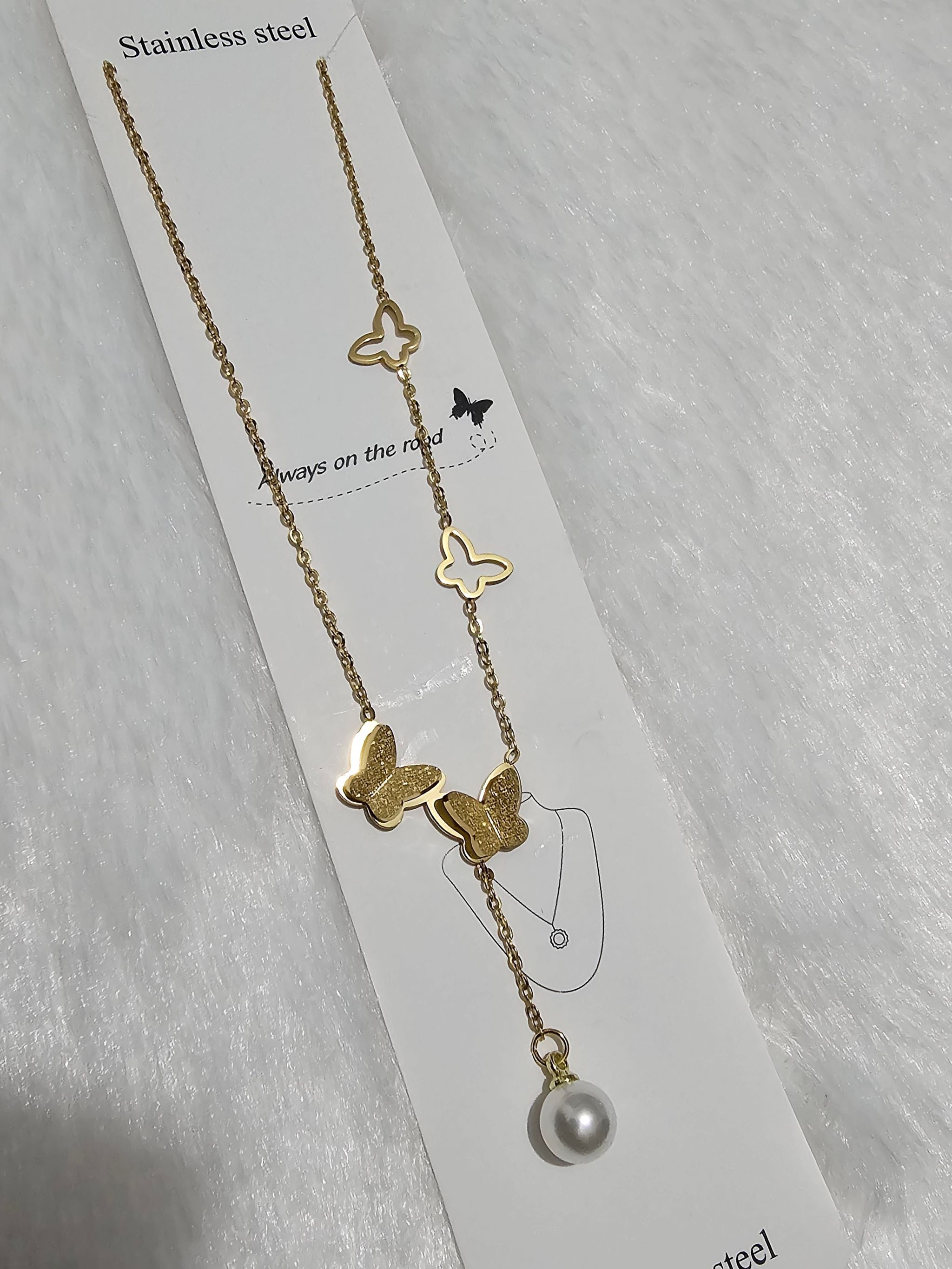 SS AD Stone Gold Pendent Necklace_0