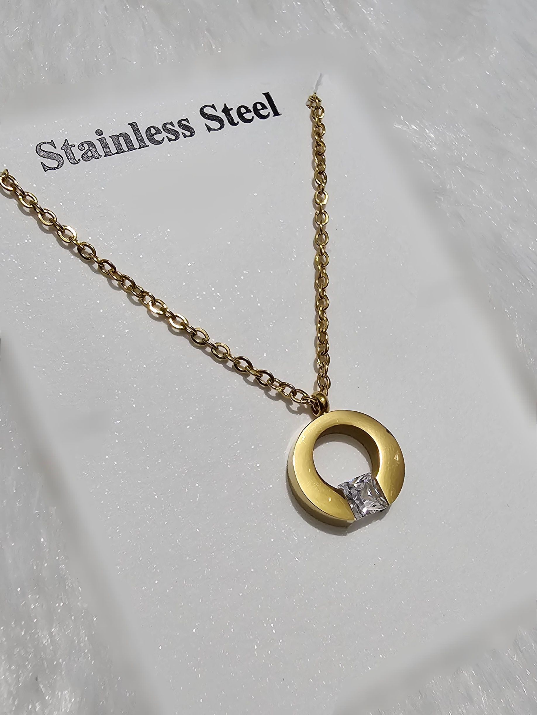 SS Gold Pendent Chain_0