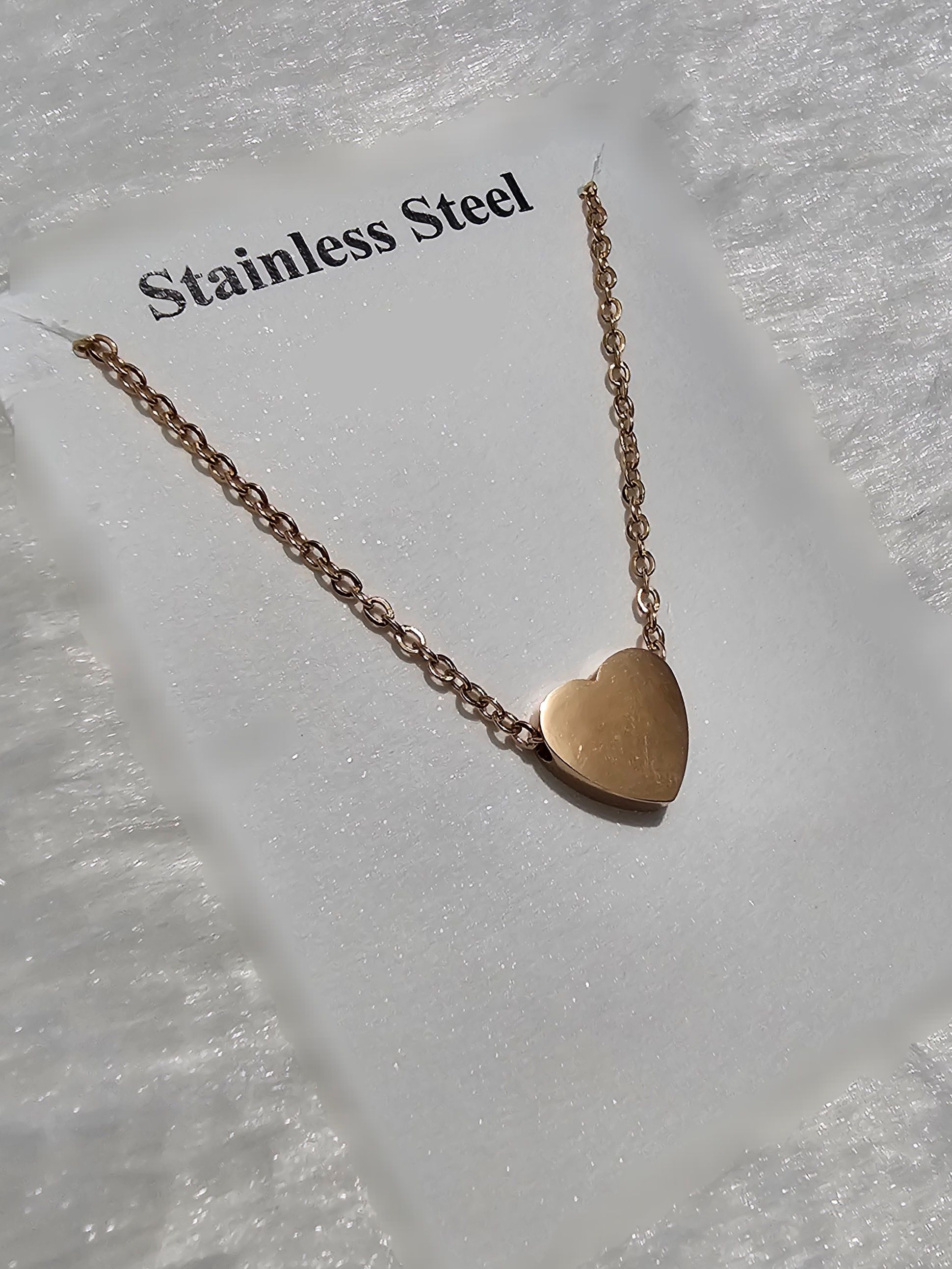 SS Rose Gold Pendent Chain _0
