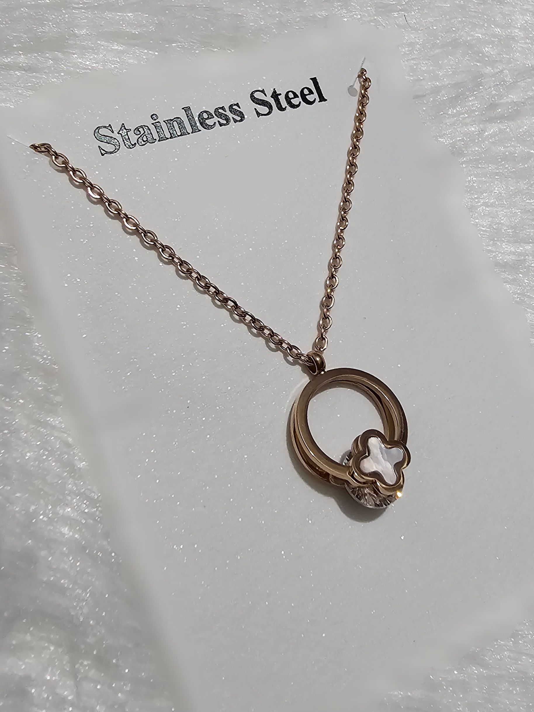 SS Rose Gold Pendent Chain_0